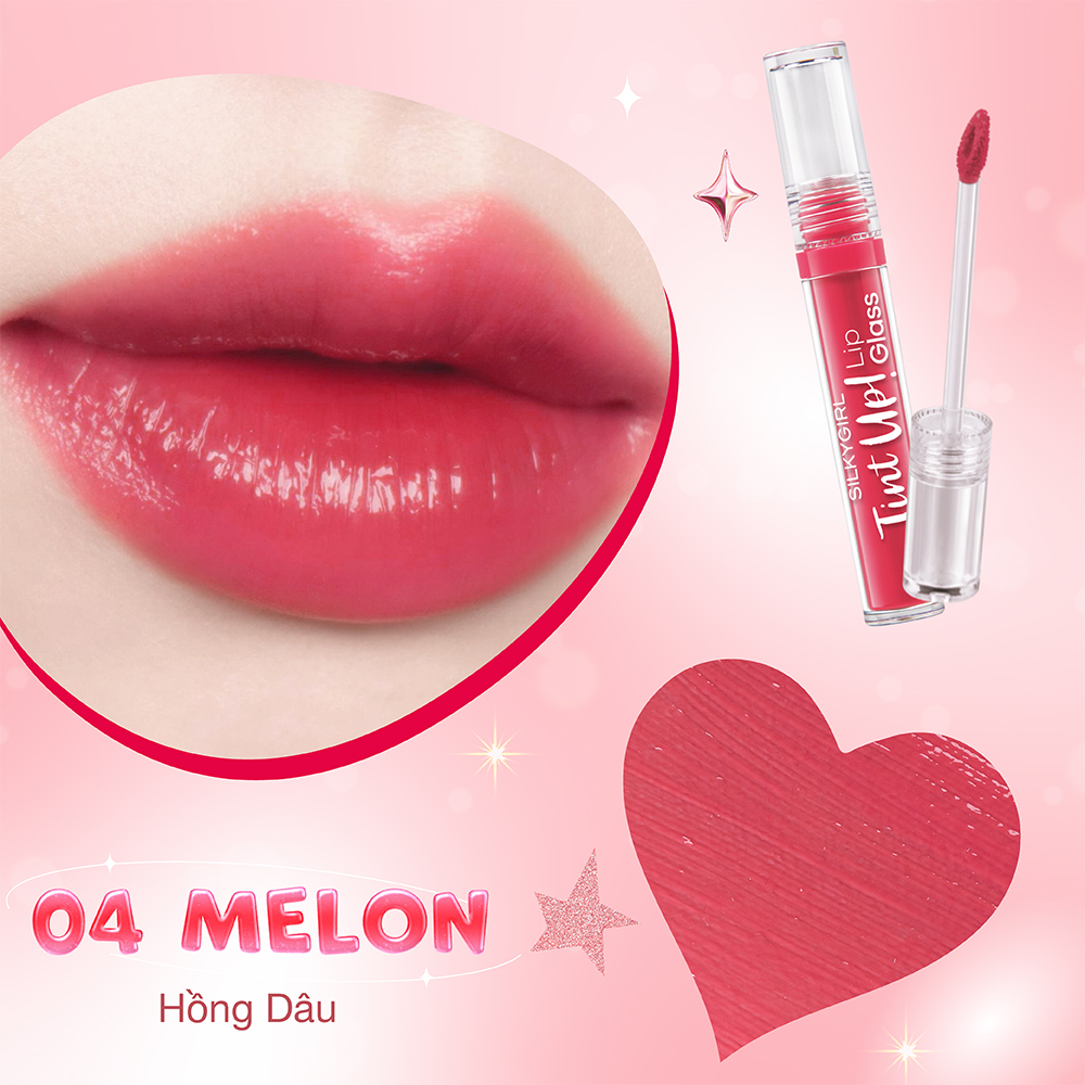 Mô tả Son Bóng Silkygirl Tint Up Lip Glass căng bóng mọng nước dưỡng ẩm lâu trôi 3g - 4