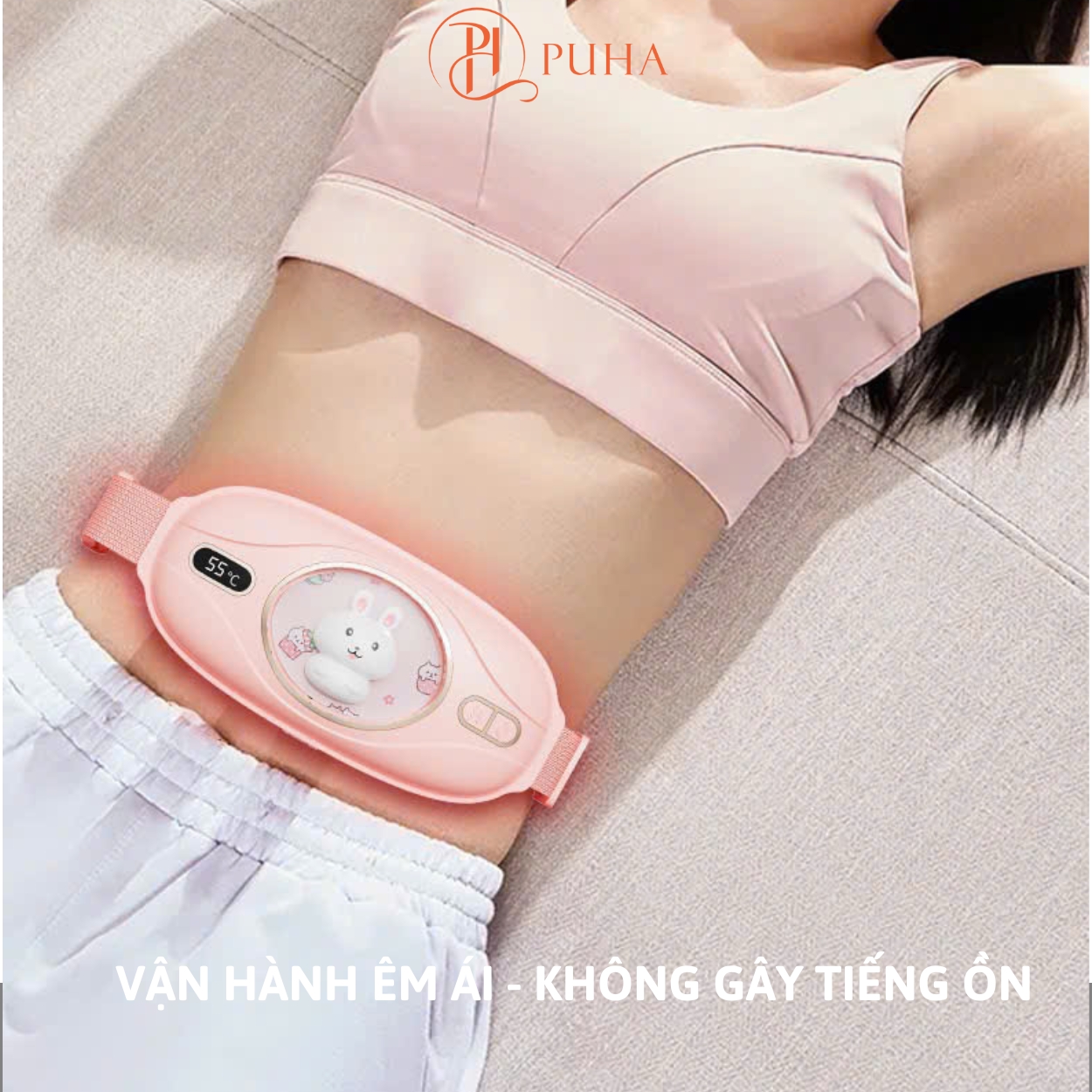Mô tả Đai chườm nóng sưởi ấm PUHA có chức năng massage giảm đau bụng kinh nguyệt quà tặng bạn gái - 4