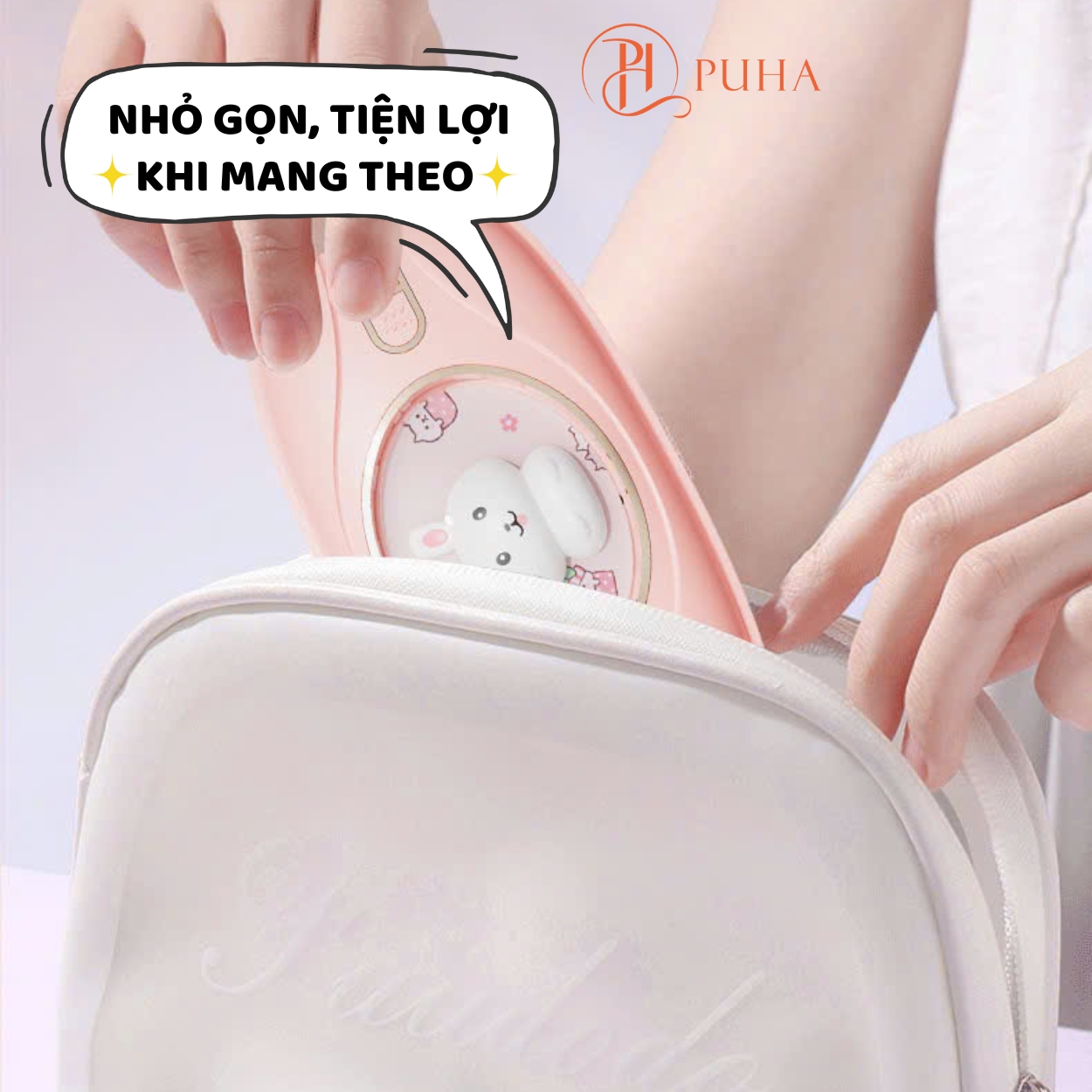 Mô tả Đai chườm nóng sưởi ấm PUHA có chức năng massage giảm đau bụng kinh nguyệt quà tặng bạn gái - 6