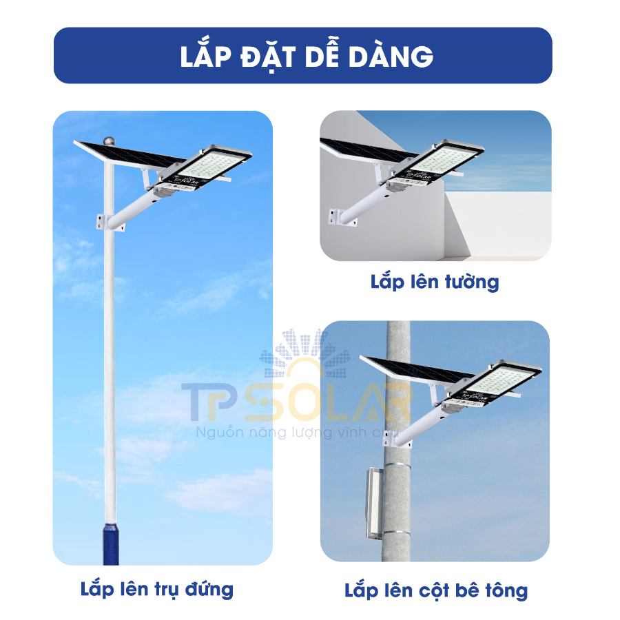 Đèn Năng Lượng Mặt Trời Bàn Chải TP SOLAR Kích thước