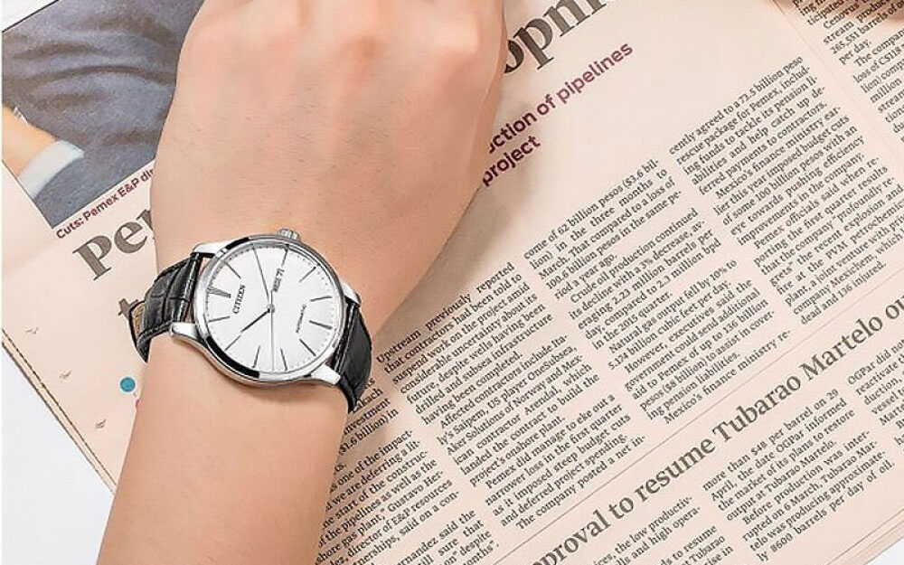Mô tả Đồng Hồ Nam Citizen Automatic Dây Da NH8350-08B - Mặt Trắng (40mm) - 2