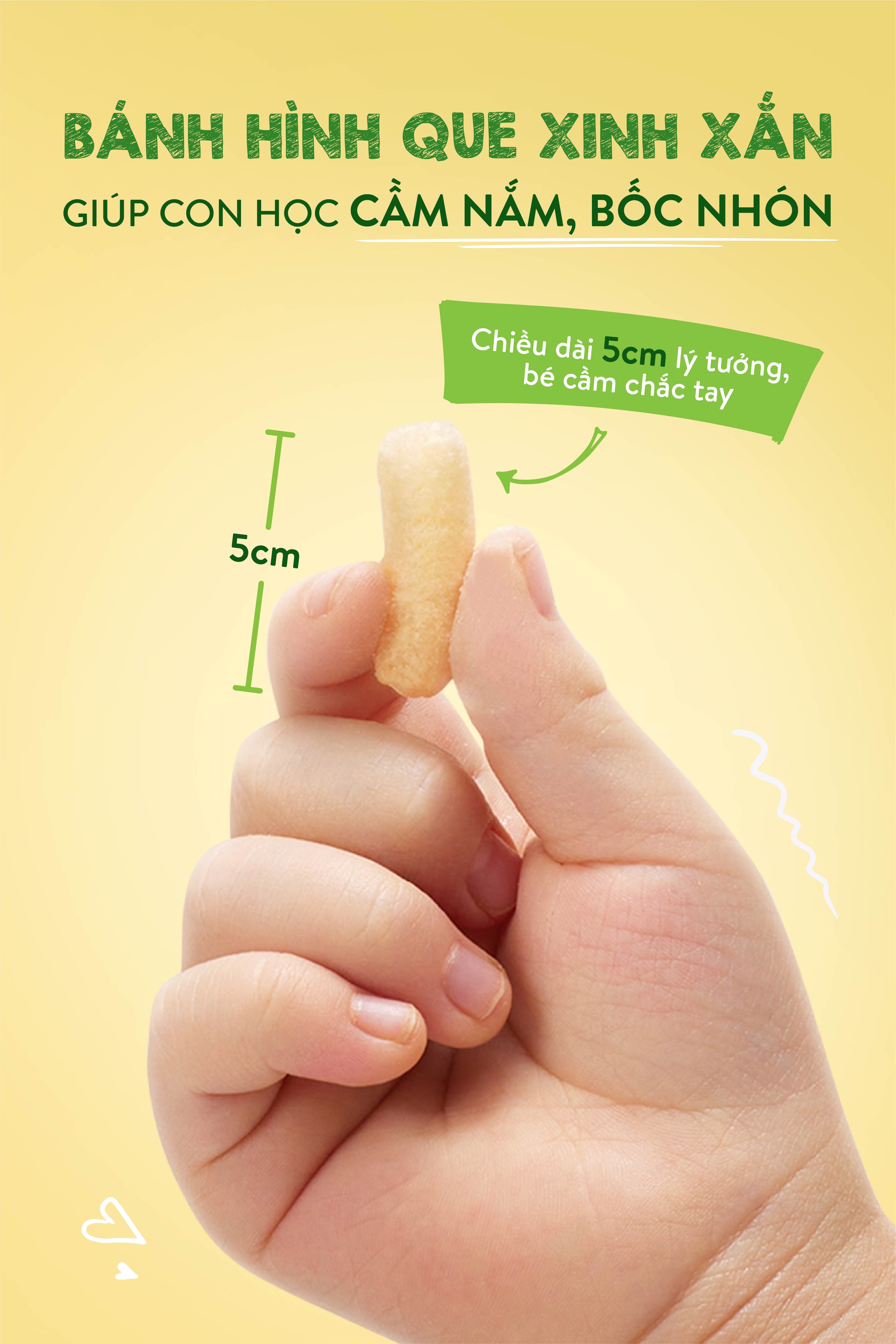 Mô tả Bánh ăn dặm Mămmy vị trái cây giàu vitamin và chất xơ thiết kế chống hóc, dạng que ngắn cho bé từ 6 tháng - 3
