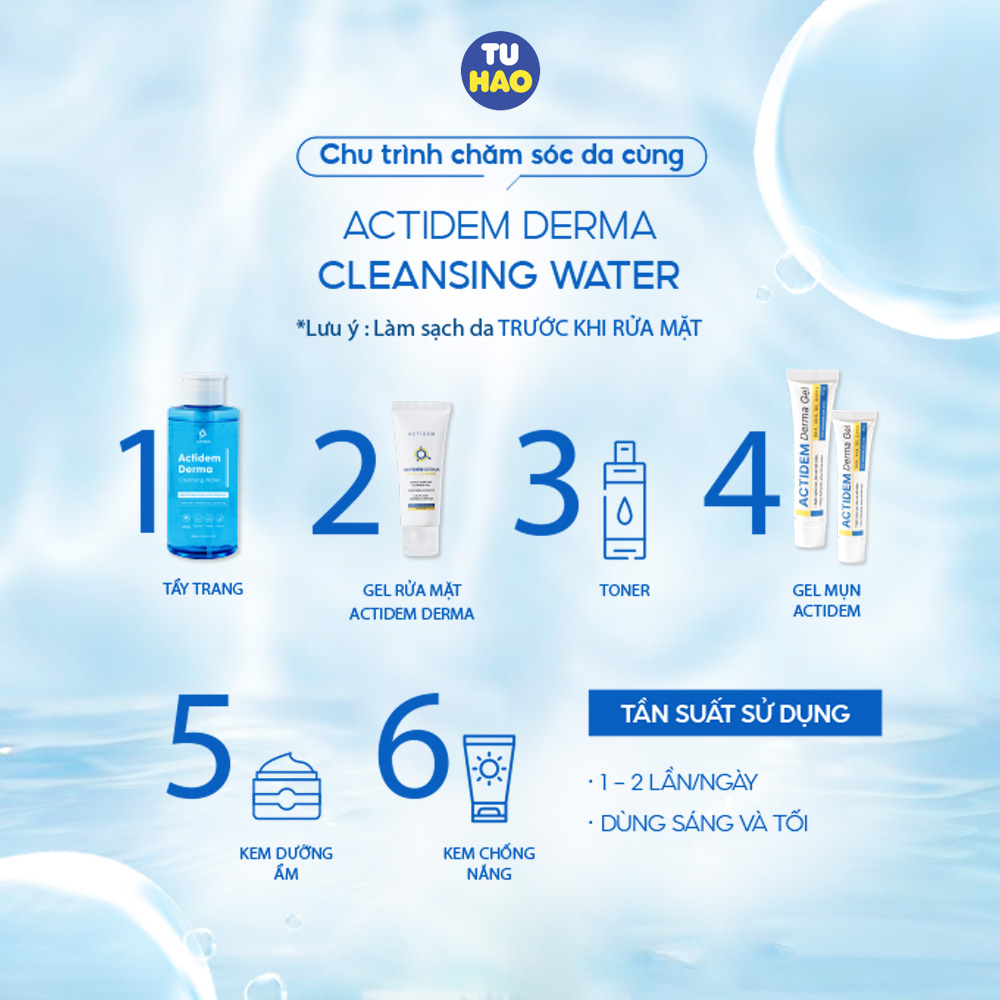 Mô tả Nước Tẩy Trang Actidem Derma Cleansing Water 500ml - Từ Hảo - 4