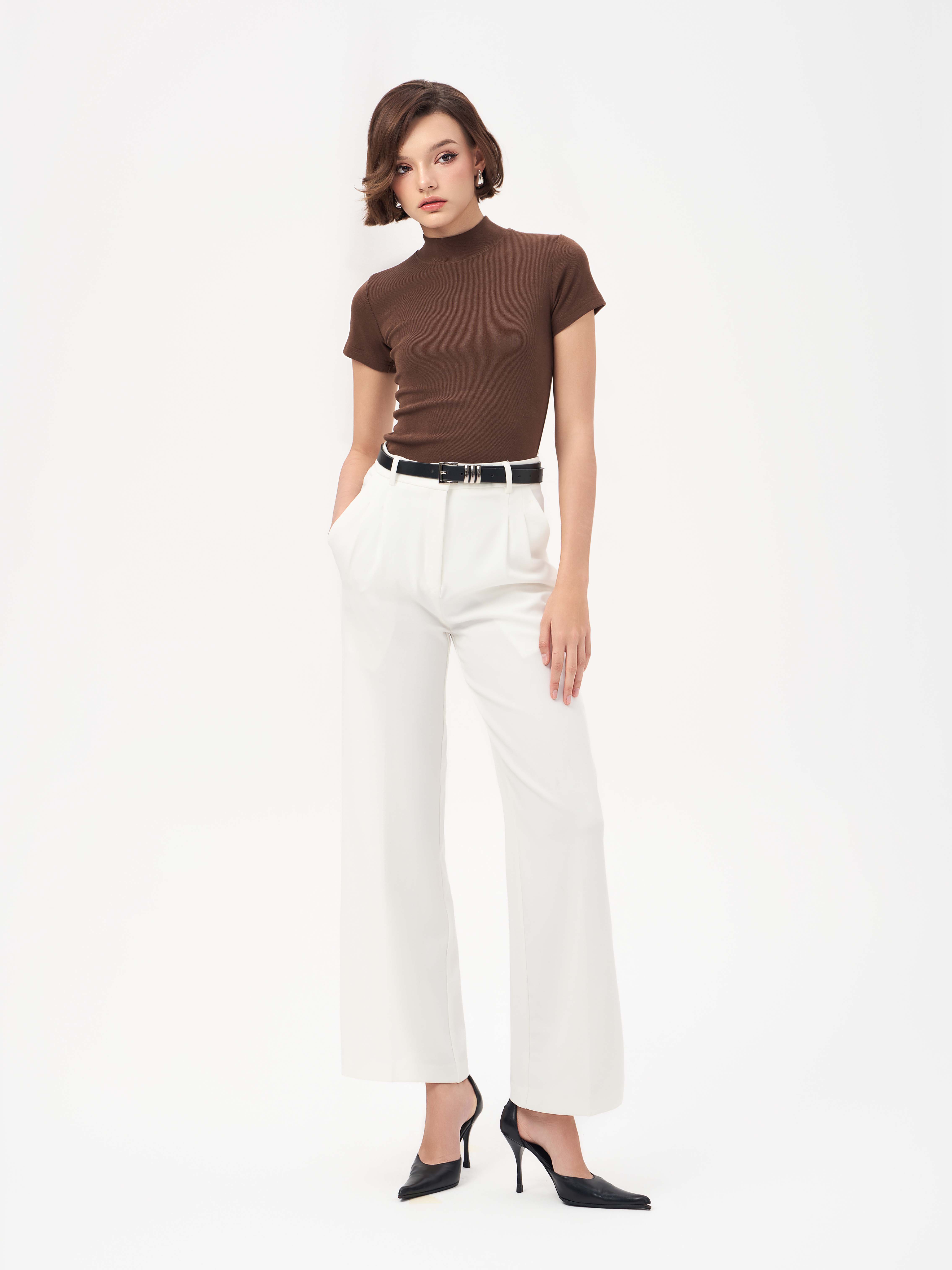 Mô tả RECHIC Áo thun ôm Chessy cơ bản chất cotton co giãn thoải mái - 1