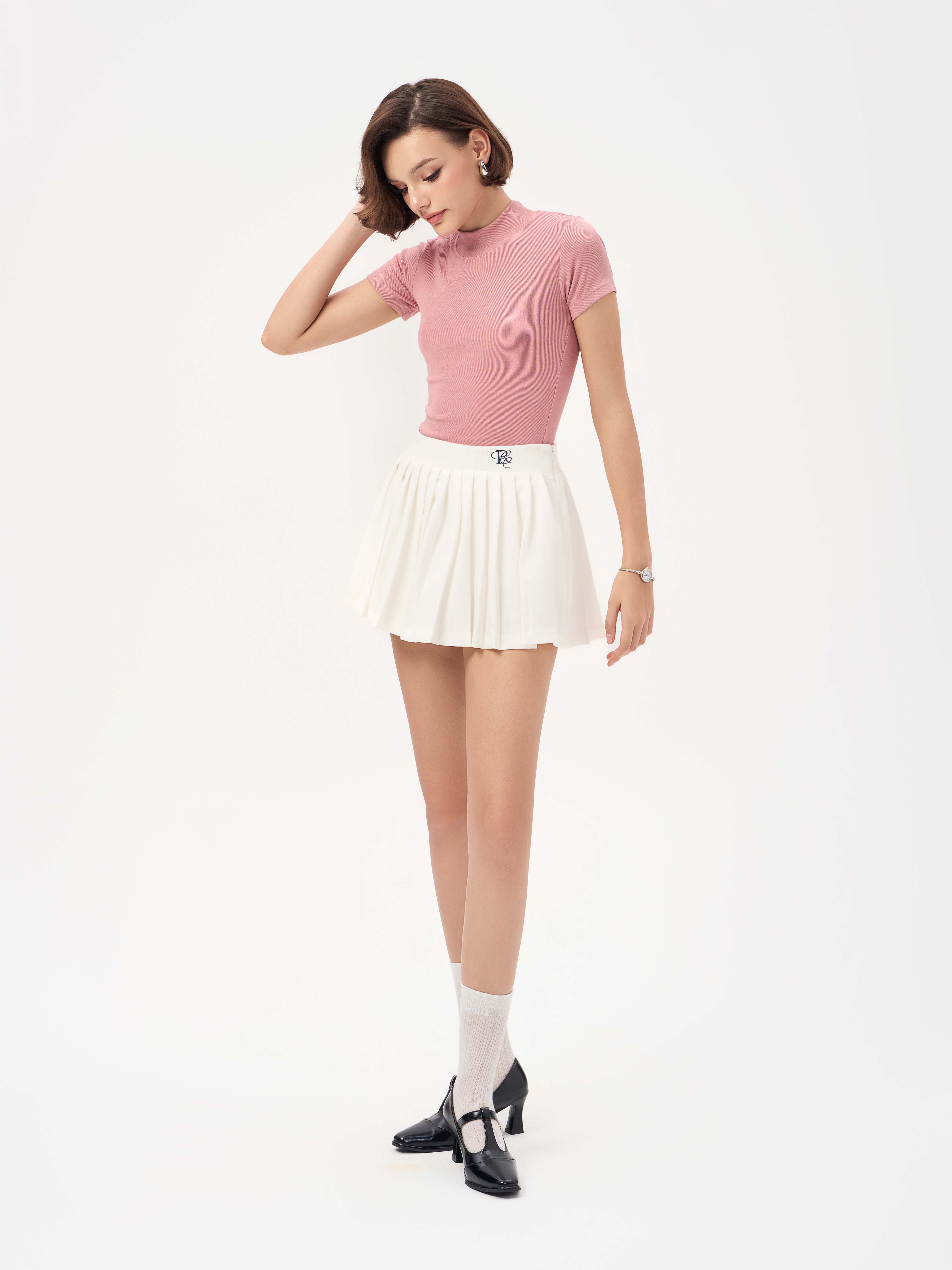 Mô tả RECHIC Áo thun ôm Chessy cơ bản chất cotton co giãn thoải mái - 5