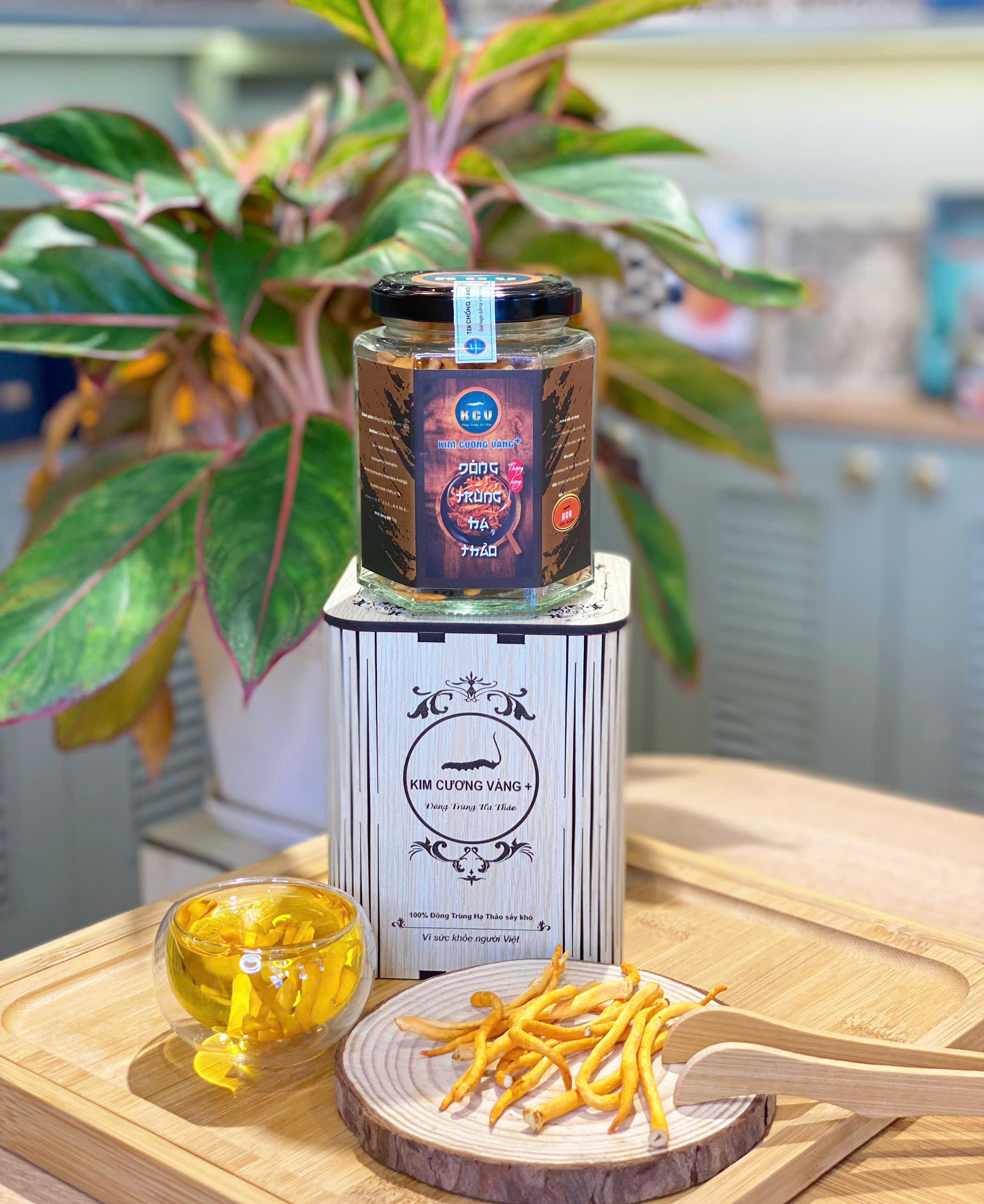Mô tả Combo 3 Tặng 1 Đông Trùng Hạ Thảo Khô Kim Cương Vàng Tăng Cường Đề Kháng (10Gr/Hộp Gỗ) - 2