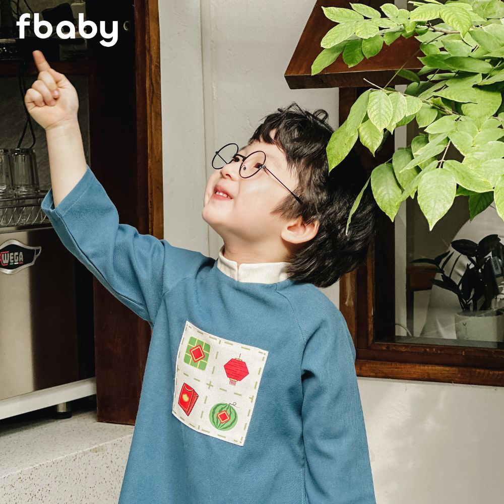 Mô tả Bộ áo dài bé trai in họa tiết truyền thống fbaby - FB0013 - 5