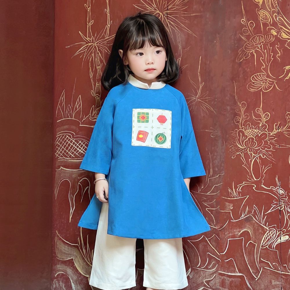 Mô tả Bộ áo dài bé trai in họa tiết truyền thống fbaby - FB0013 - 7