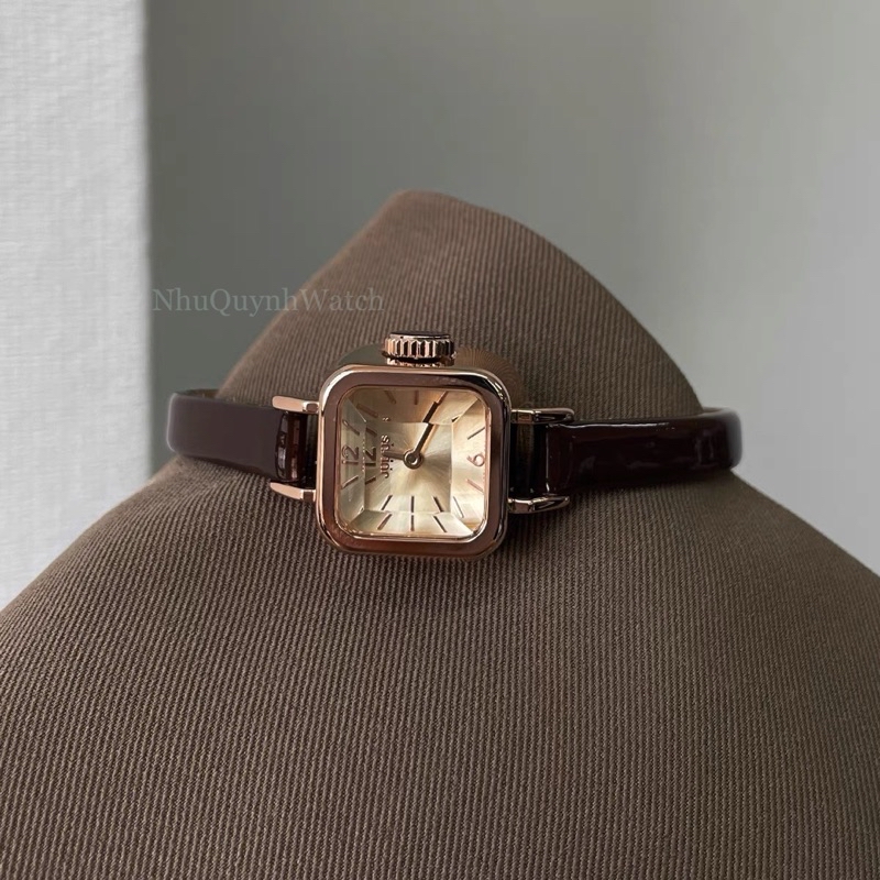 Mô tả Đồng hồ nữ Julius Hàn Quốc JA-496 dây da size mặt 2cm (Nâu) - 9