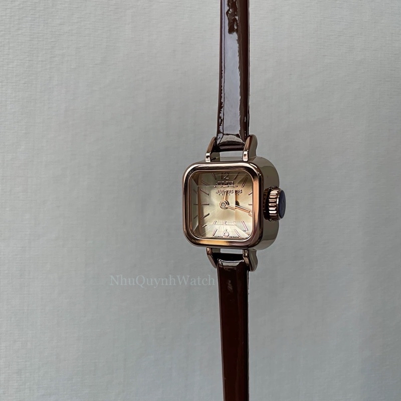 Mô tả Đồng hồ nữ Julius Hàn Quốc JA-496 dây da size mặt 2cm (Nâu) - 7
