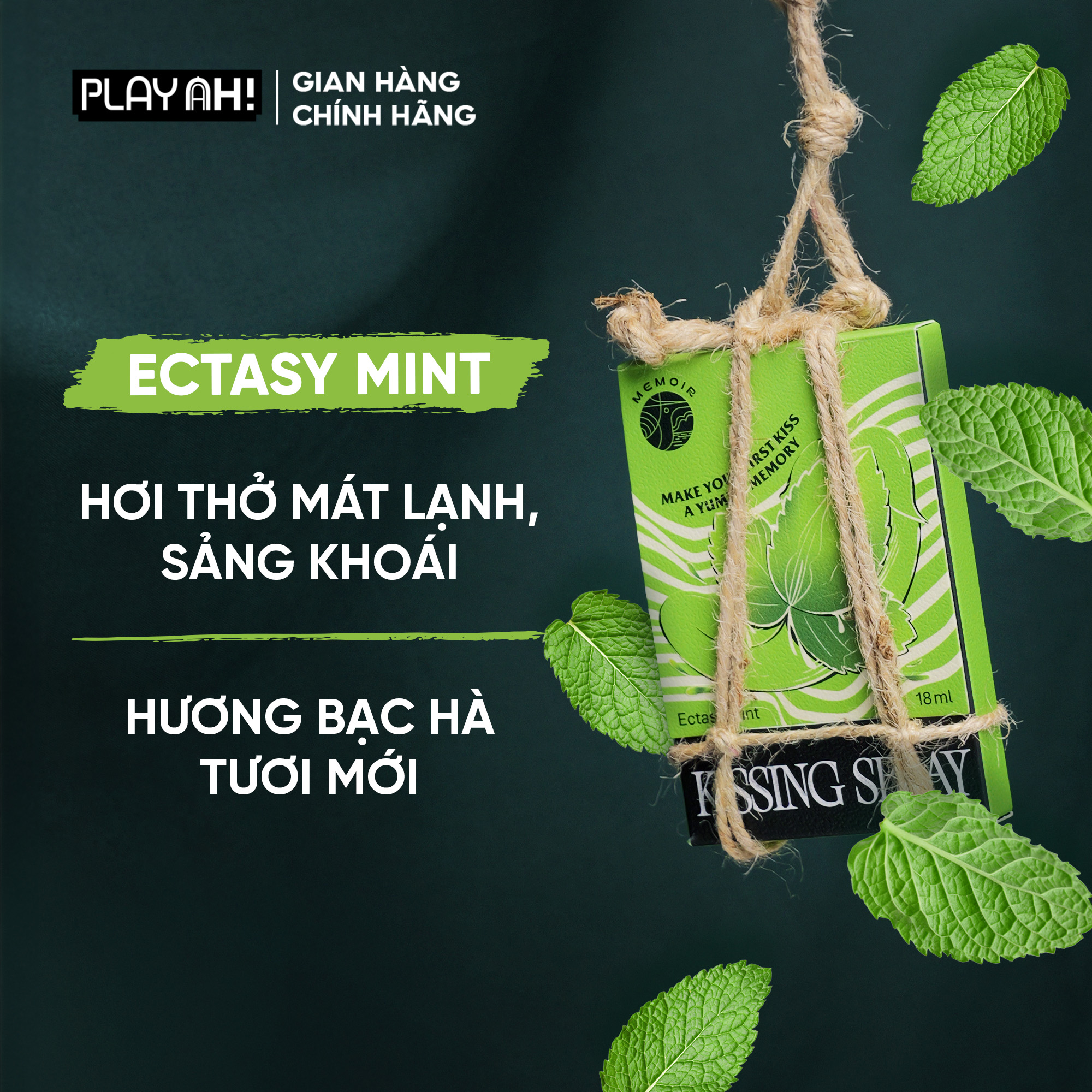 Mô tả Xịt Thơm Miệng Kissing Spray PlayAh! Memoir Hương Ectasy Mint Sảng Khoái / Passion Martini Quyến Rũ 18ml - 1