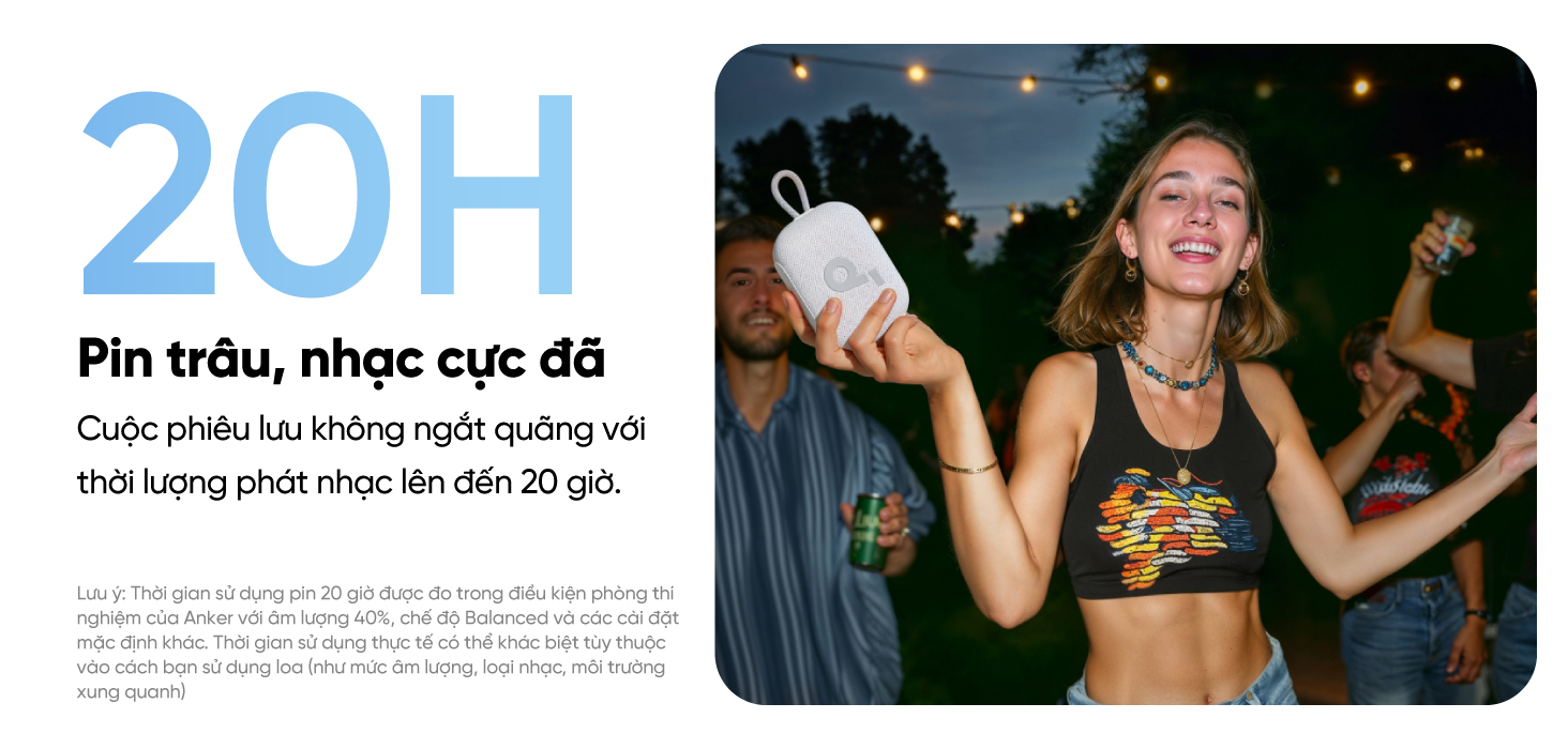 Mô tả Loa bluetooth soundcore Select 4 Go | Pin 20 giờ | Kháng bụi, nước IP67 - 2