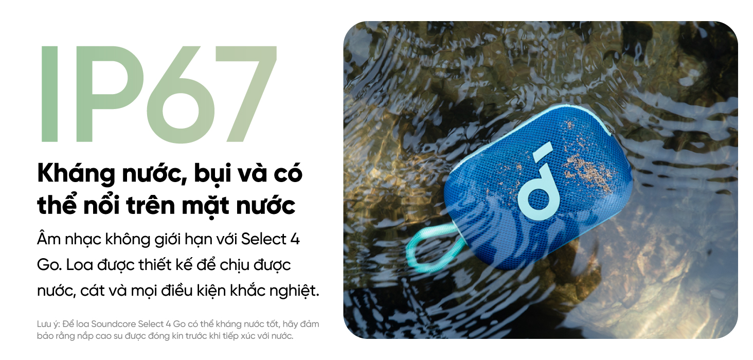Mô tả Loa bluetooth soundcore Select 4 Go | Pin 20 giờ | Kháng bụi, nước IP67 - 3