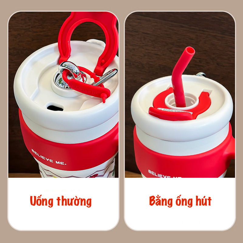 Mô tả Ly giữ nhiệt BELIEVE ME LEVIKA dung tích 800ML, chất liệu inox sus 316, chống rò rỉ - 4