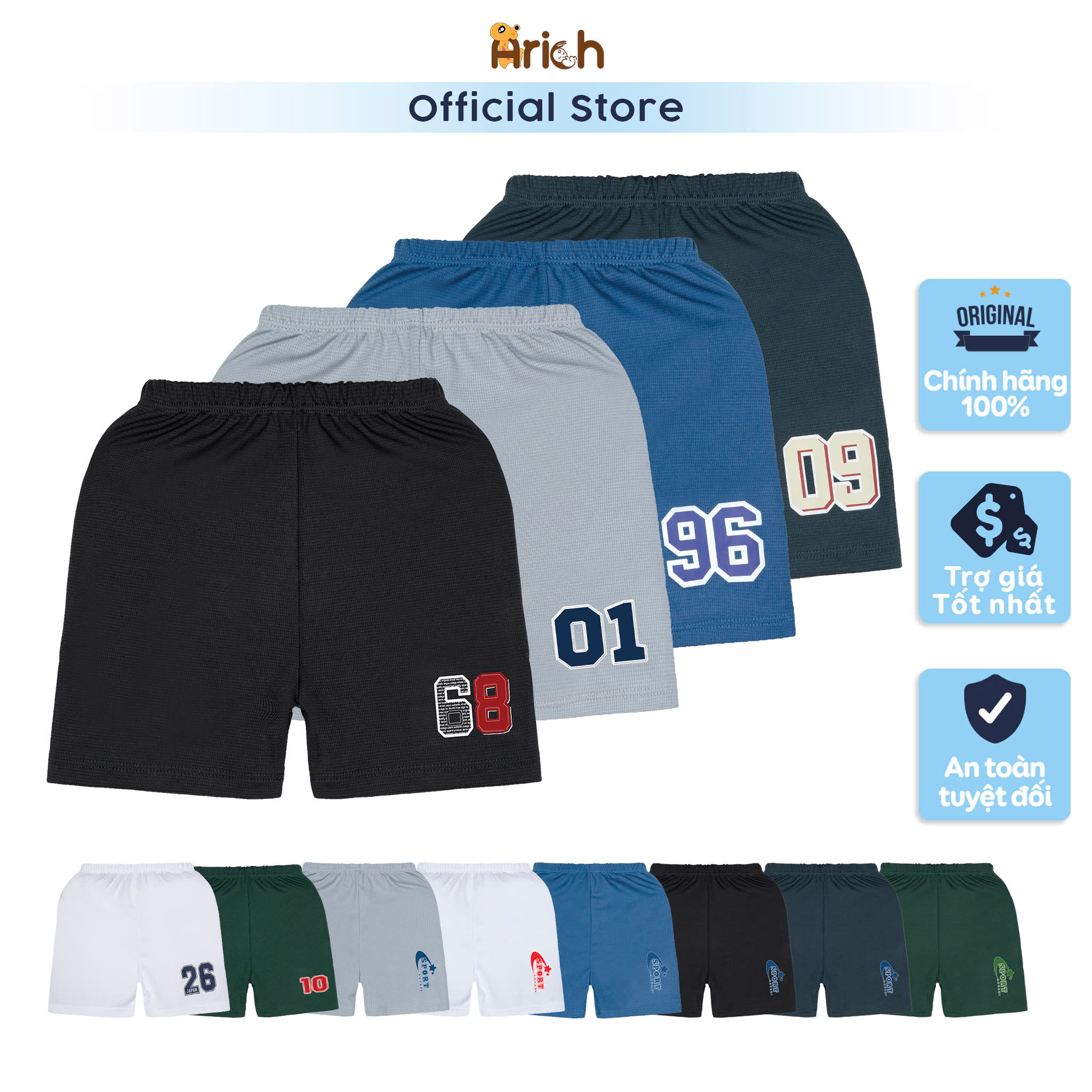 Mô tả Quần thể thao Astar chất liệu polo cool mát mẻ thoáng khí size 4-5Y (18-25kg) - 1
