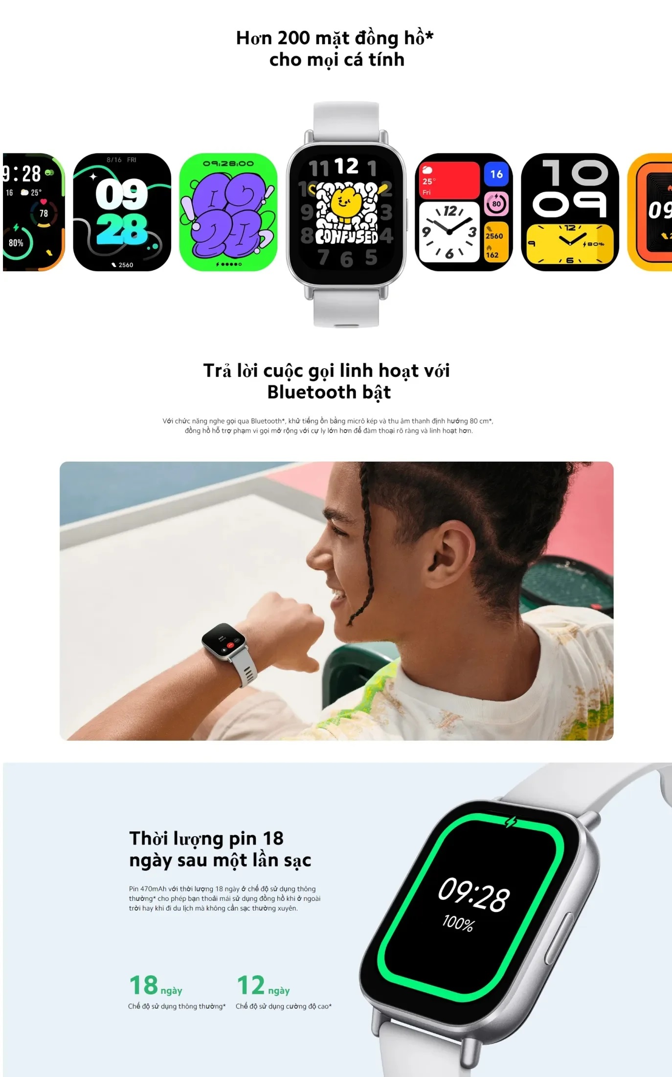 Mô tả Đồng Hồ Thông Minh Xiaomi Redmi Watch 5 ACTIVE / Watch 5 LITE | Nghe Gọi Bluetooth | Chống Nước | Bảo Hành 12 Tháng - 4