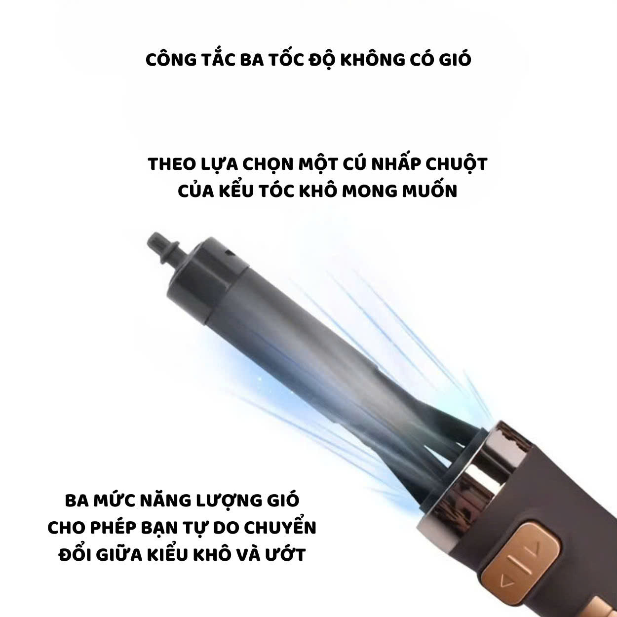 Mô tả Lược điện ENZO 743 thương hiệu ITALIA xoay 360 độ tự động đảo 2 chiều, 4in1 bh 5 năm - 6