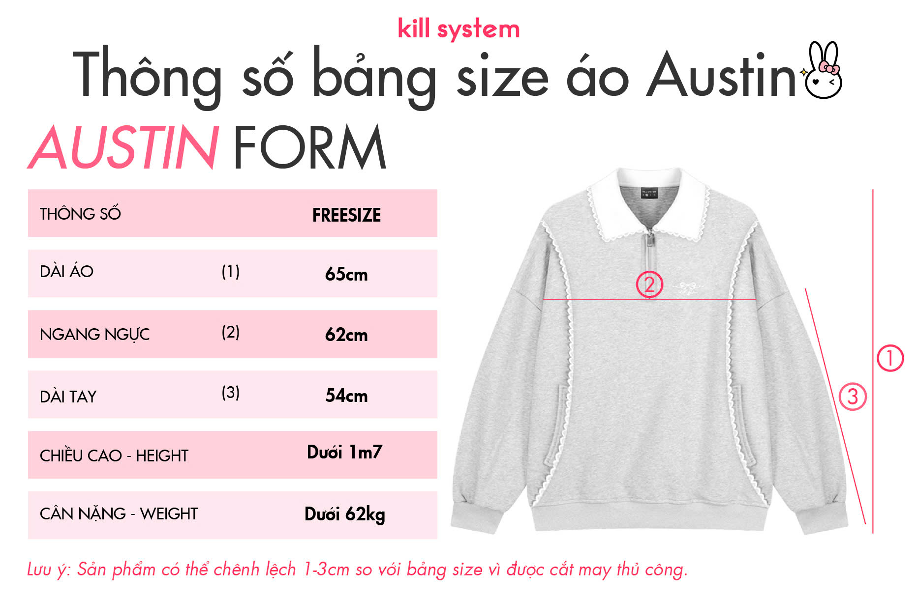 Mô tả Áo sweater nỉ bông cổ sơ mi Austin phối viền ren - Killsystem - 11