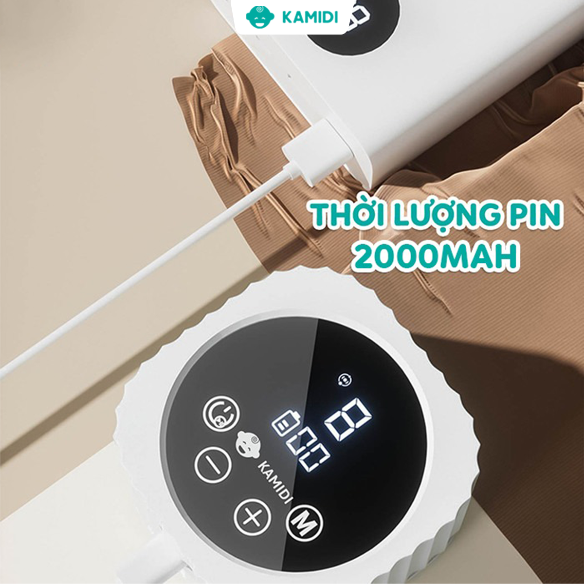 Mô tả Máy Hút Sữa Có Dây Kamidi Max Máy Hút Sữa Điện Đôi Phễu Hút Silicon Mềm Mại Kèm Bình Sữa Có Núm Ti Cho Bé - 7
