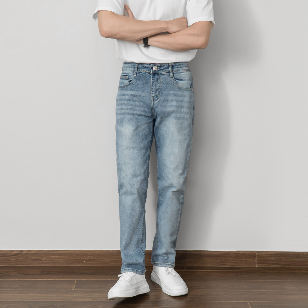 Mô tả Quần jean nam BAMI HOME chất liệu jean cotton co giãn tốt form skinny QJ06 - 2