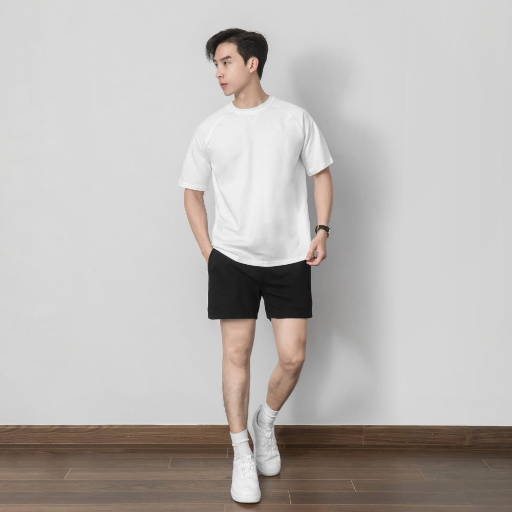 Mô tả Áo thun raglan cổ tròn BAMI HOME form rộng oversize phong cách năng động dành cho nam nữ AUN04 - 1