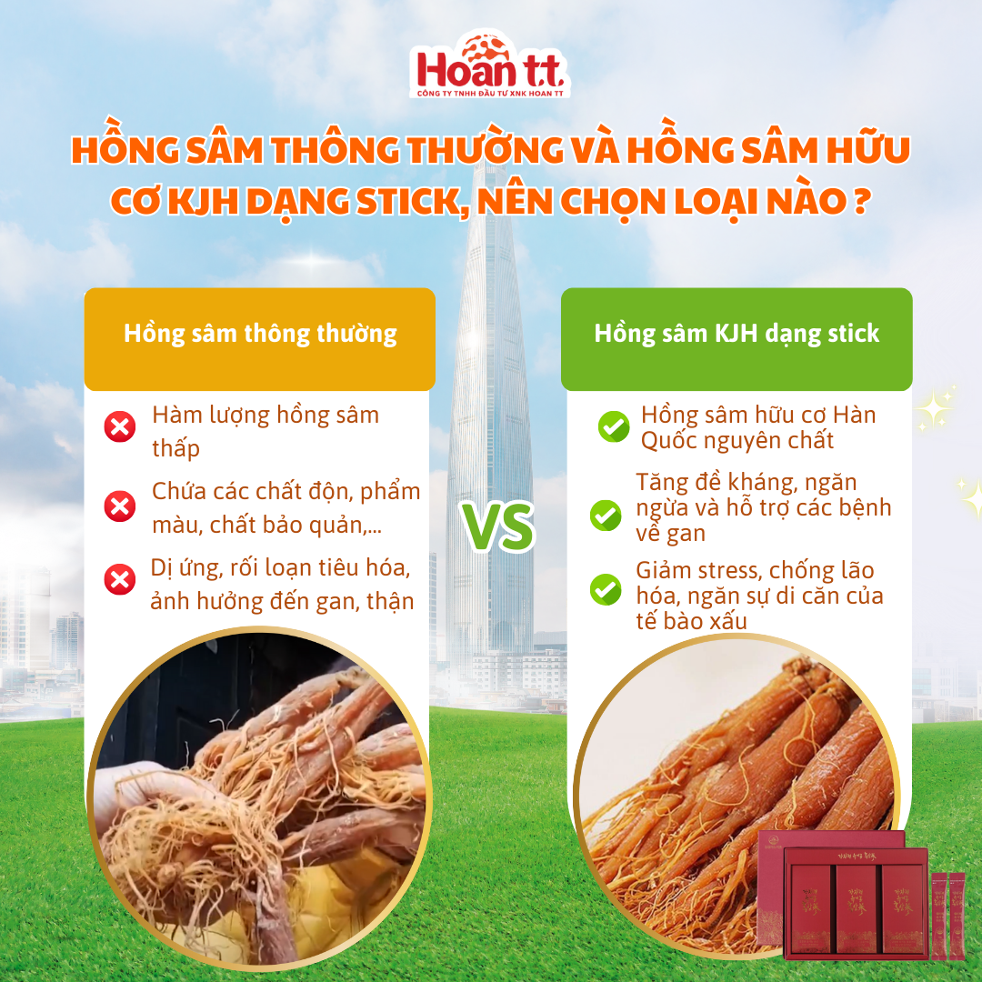 Mô tả Hồng Sâm Hữu Cơ Cải Thiện Sức Khỏe KJH Dạng Stick - Sâm Hàn Quốc  Dành Cho Người Trưởng Thành - 1