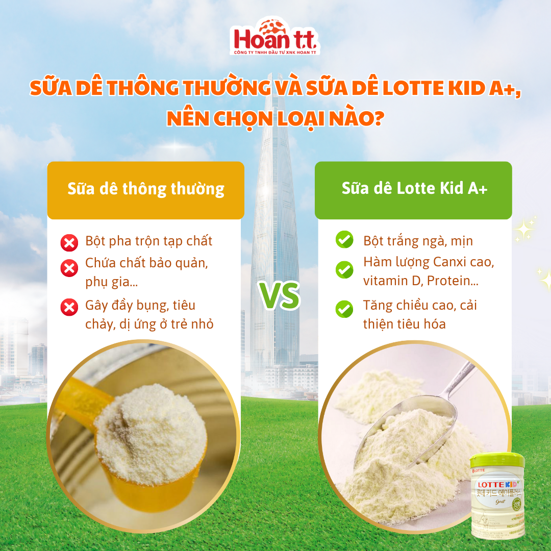 Mô tả Sữa Dê Lotte Kid A+ Tăng Chiều Cao Cho Bé - Sữa Bột Giúp Phát Triển Trí Não Cho Bé Lon 760g - 3
