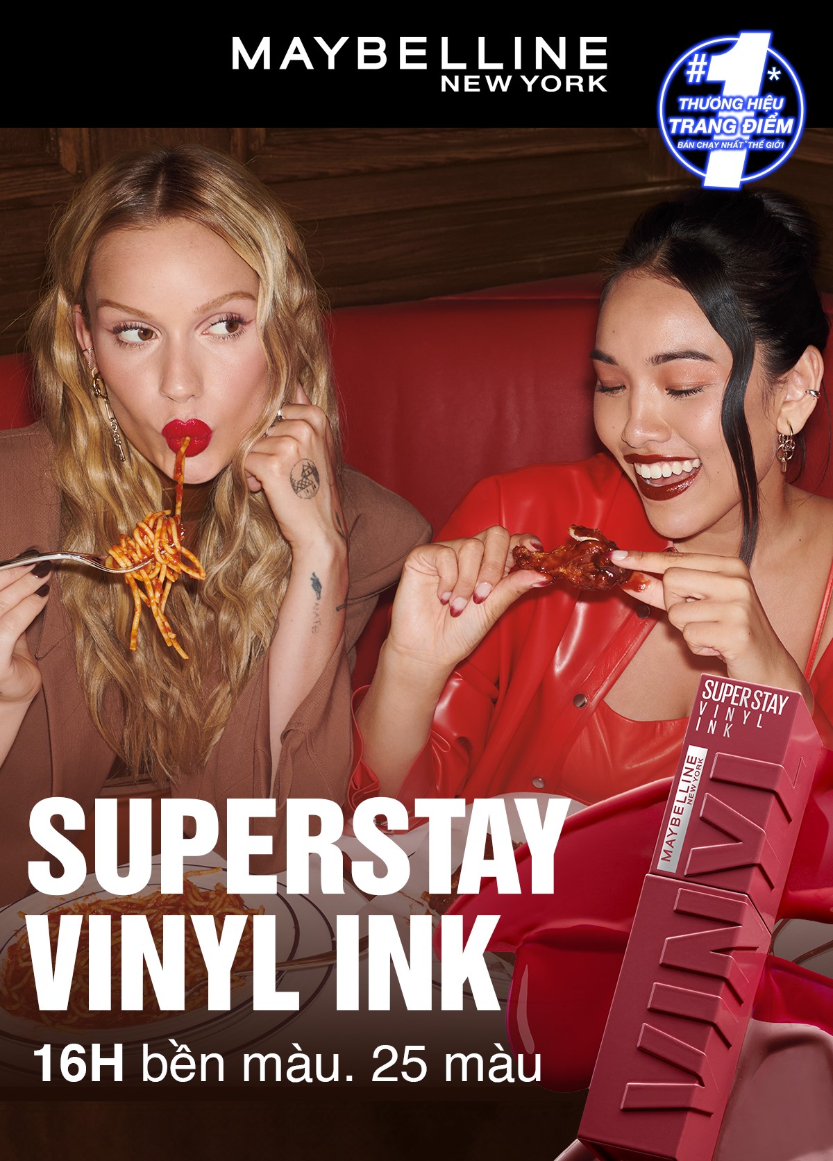 Mô tả Son Bóng Bền Màu Nhẹ Môi Superstay Vinyl Ink Maybelline New York 4.2ml - 1