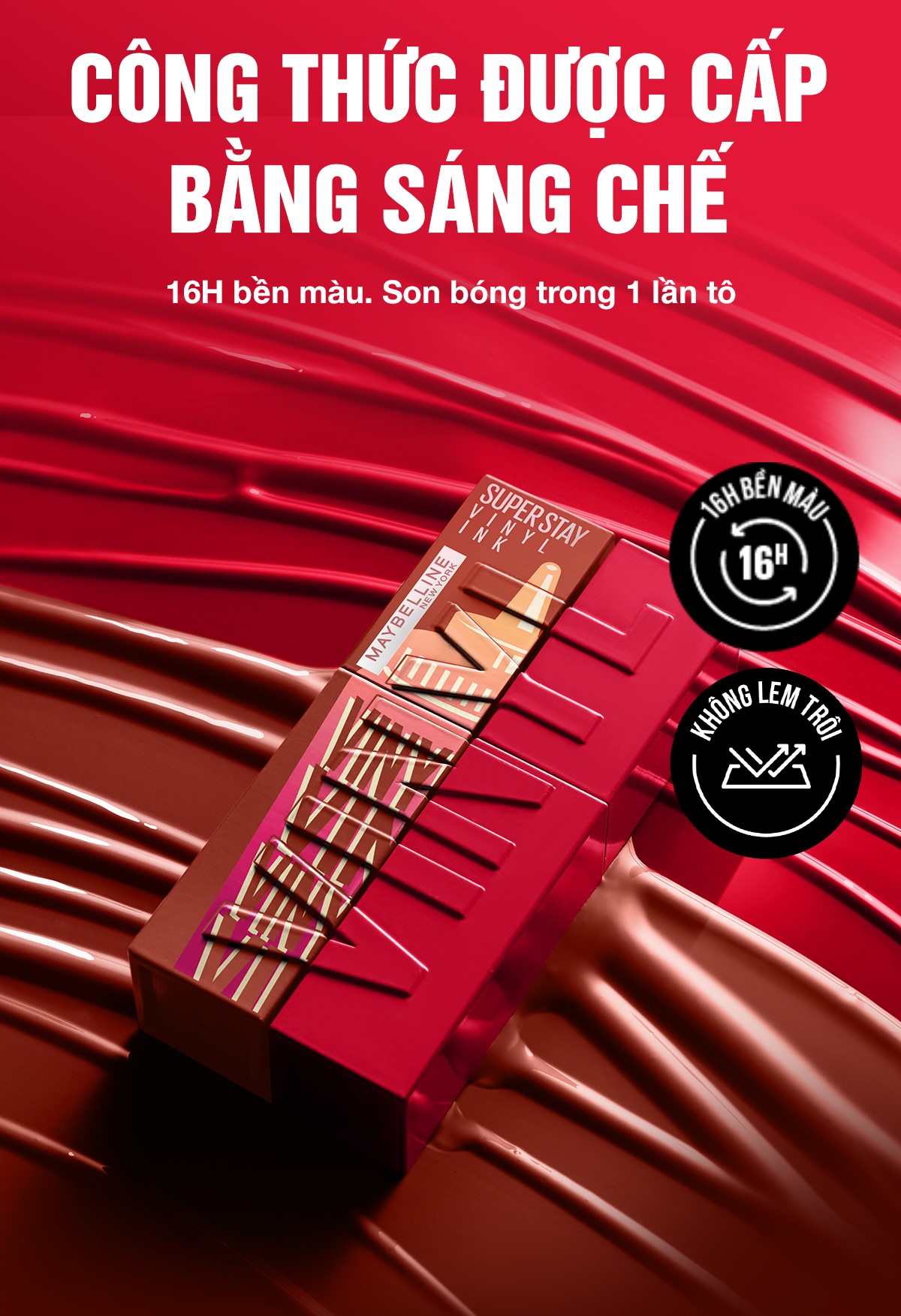 Mô tả Son Bóng Bền Màu Nhẹ Môi Superstay Vinyl Ink Maybelline New York 4.2ml - 3