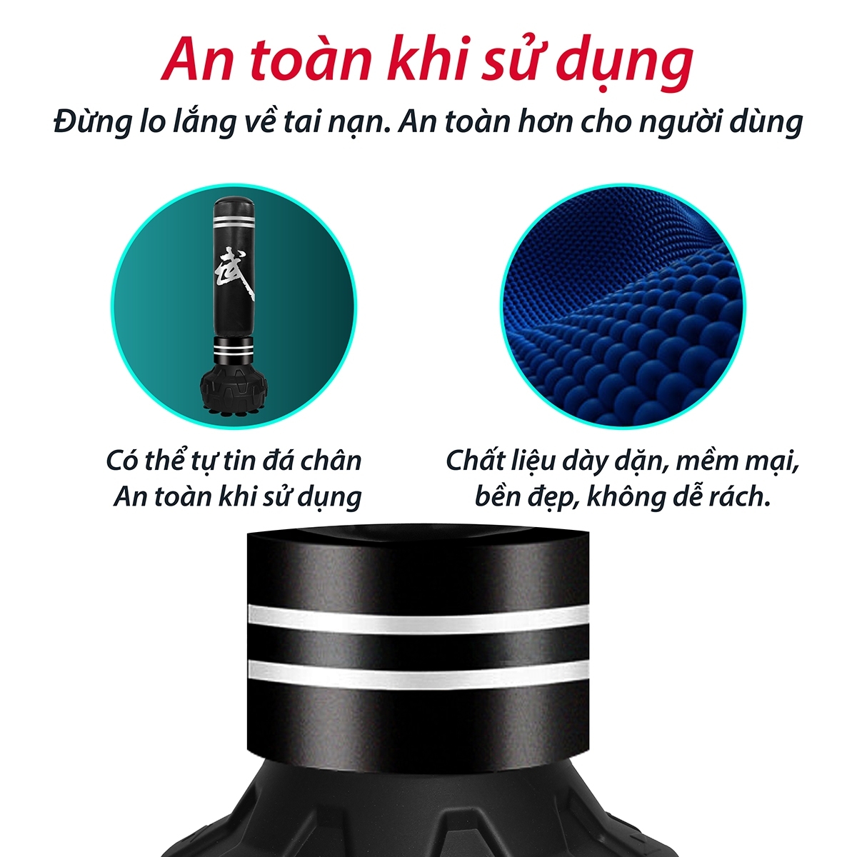 Mô tả BG -Trụ đấm bốc BOXING PILE - Bao cát đấm bốc dành cho người lớn trẻ em - Trụ đấm tập võ tại nhà - 6