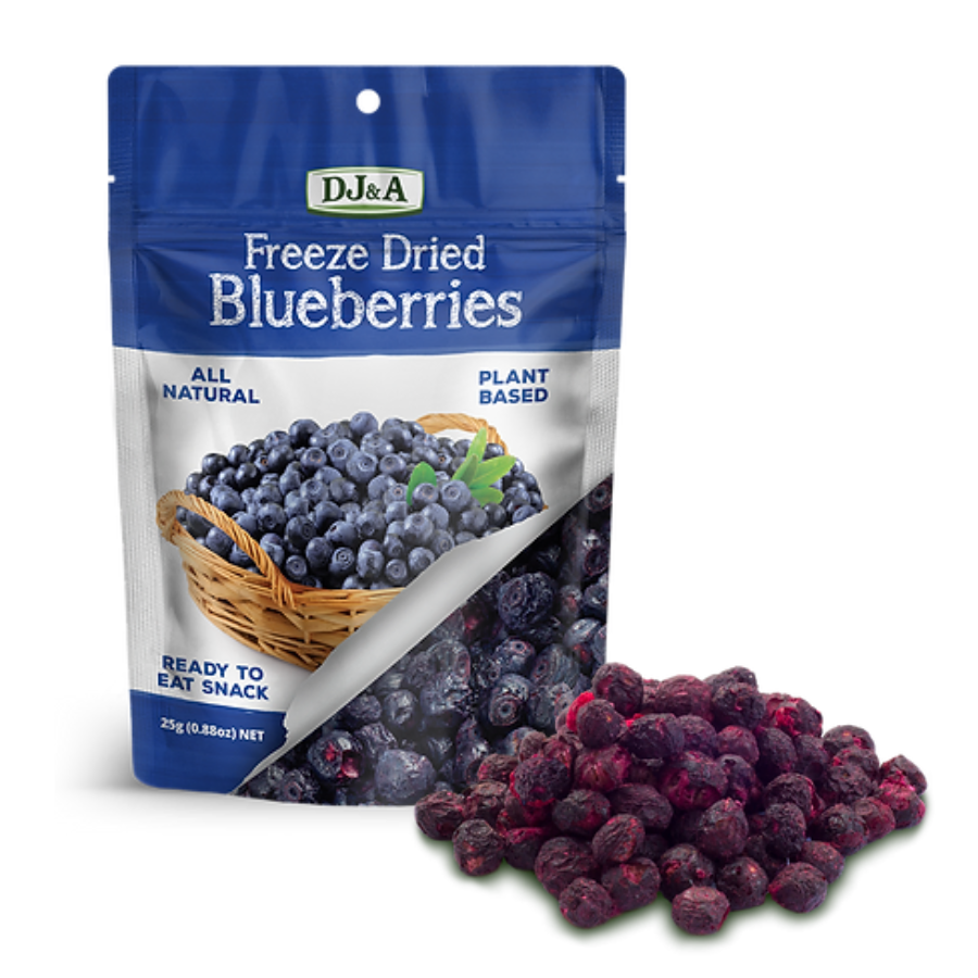 Mô tả DJ&A Blueberries Việt quất sấy giòn ăn liền 25g date mới nhất T10/2025 hàng Úc nhập khẩu - 1