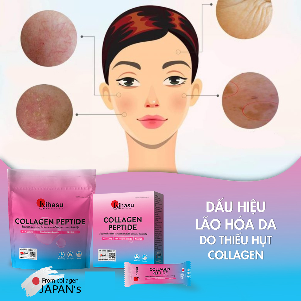 Mô tả Bột Collagen Kihasu 100% Tinh Khiết Dưỡng Trắng Da, Chống Lão Hóa, Tăng Độ Đàn Hồi, Hỗ Trợ Xương Khớp, Hương Vị Dễ Uống - 1