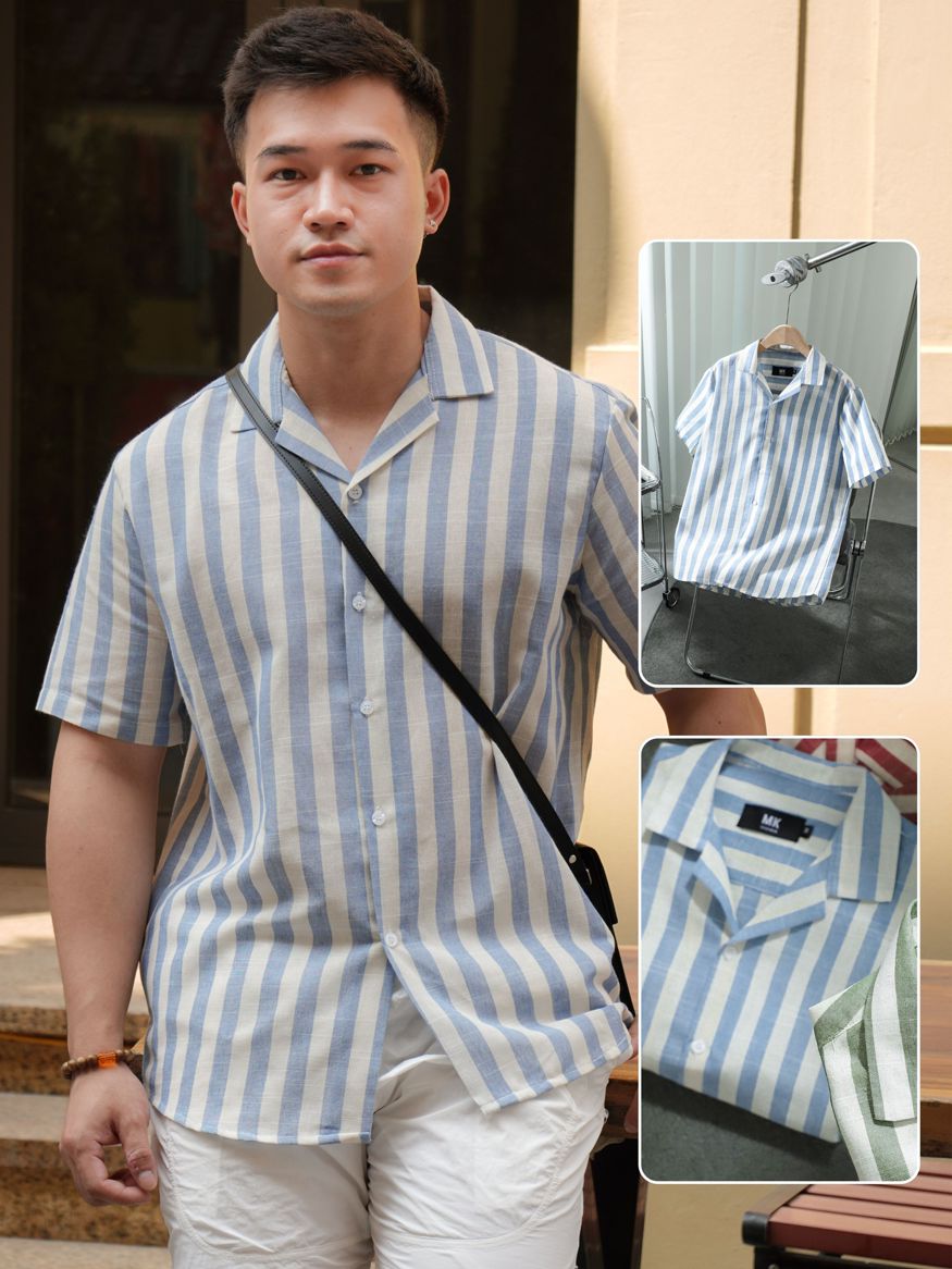 Chi tiết áo sơ mi nam MK Clever