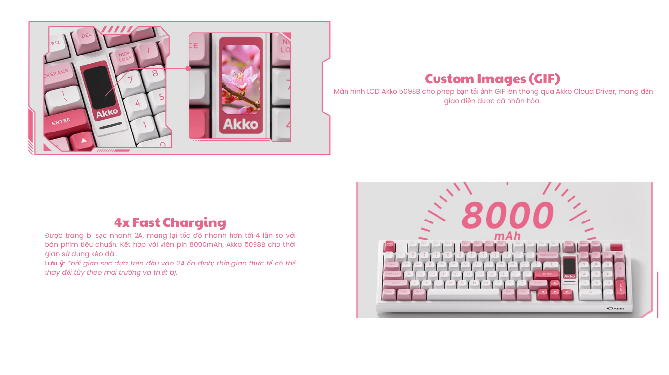 Mô tả Bàn phím AKKO 5098B Prunus Lannesiana (RGB / Hotswap / Akko V3 Piano Pro) - 4