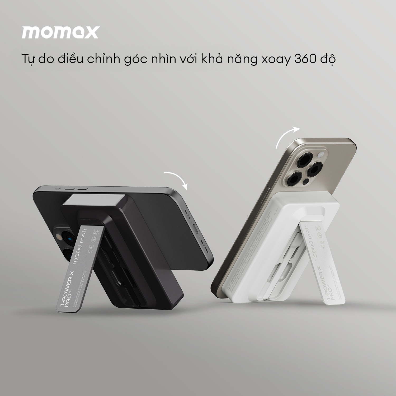 Pin sạc dự phòng không dây Momax 1-Power X Pro+ mặt kính sang trọng