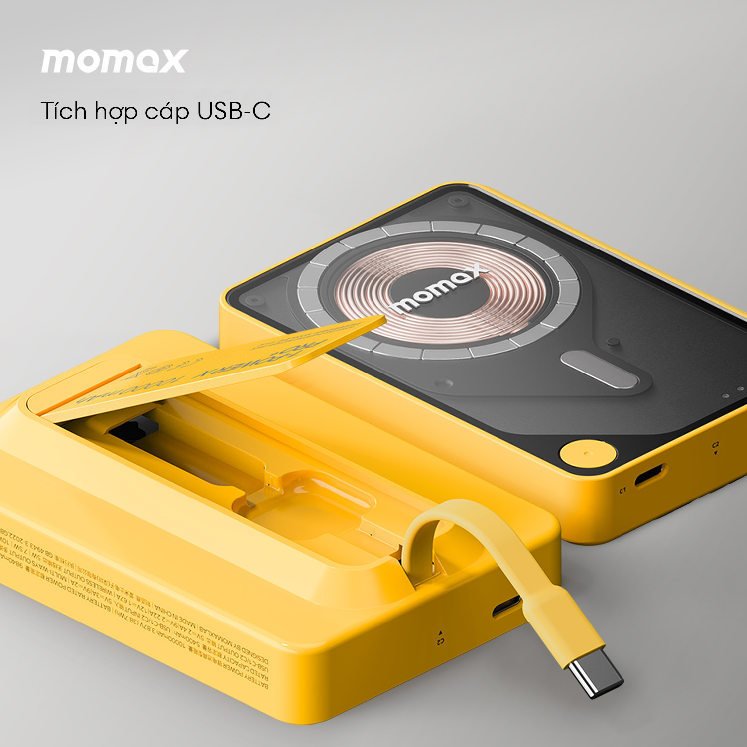 Momax 1-Power X Pro+ tích hợp sạc magsafe không dây 15W