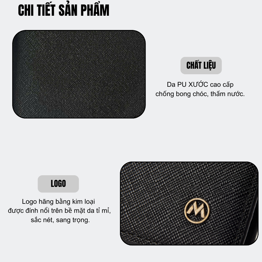Mô tả Ví Nam MANDU Dáng Ngang Thời Trang Da Xước Cao Cấp Nhiều Ngăn Tiện Dụng MD05 FULLBOX - 5