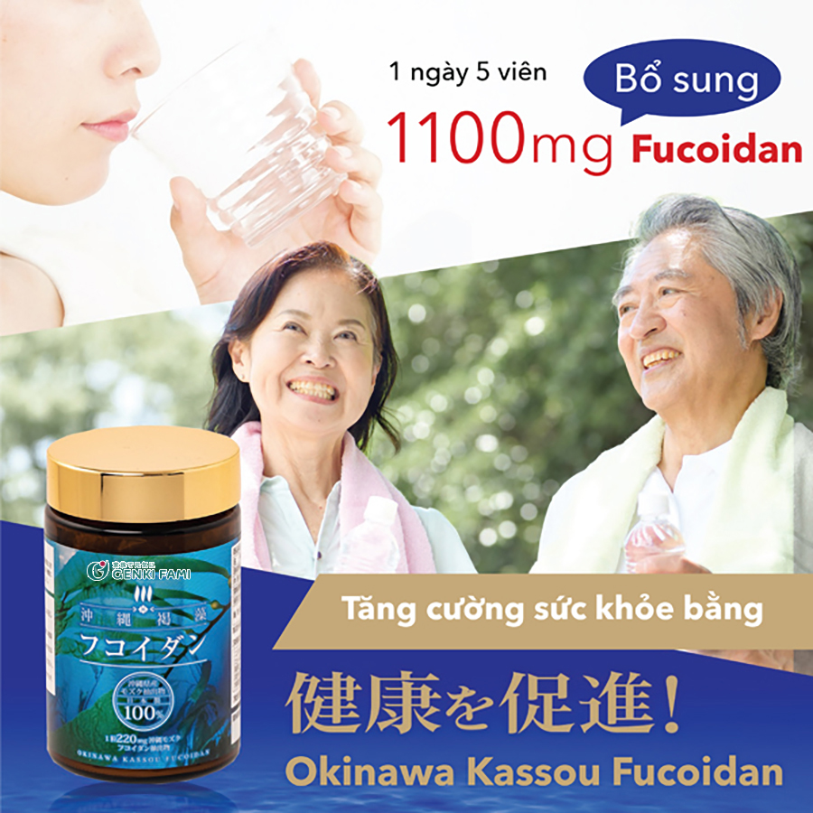 Mô tả Combo Bổ Não, Bổ Mắt, Bổ Gan, Fucoidan Okinawa Tăng Cường Sức Khỏe, Đề Kháng, Miễn Dịch, Genki Fami Nhật Bản - 7