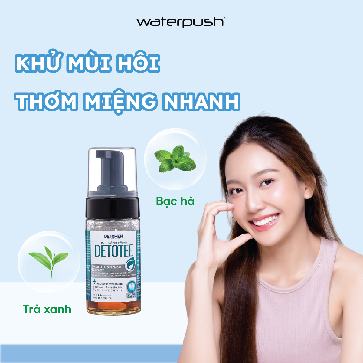 Mô tả Bọt Đánh Răng Detotee - Giúp Chắc Nướu Giảm Hôi Miệng - Dạng bọt thẩm thấu nhanh vào từng kẽ răng - 3