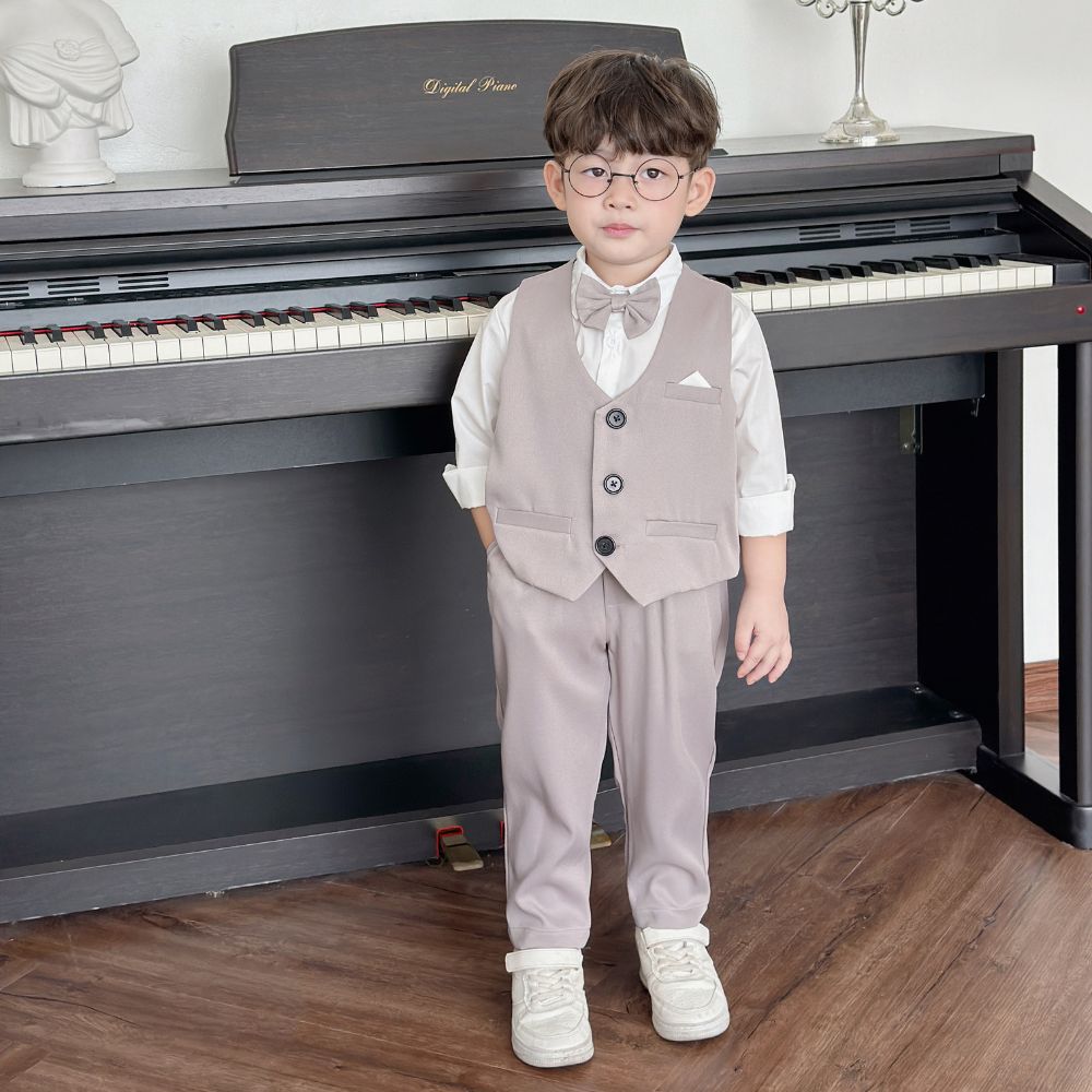 Set Bộ Gile Bé Trai Fbaby Màu Be