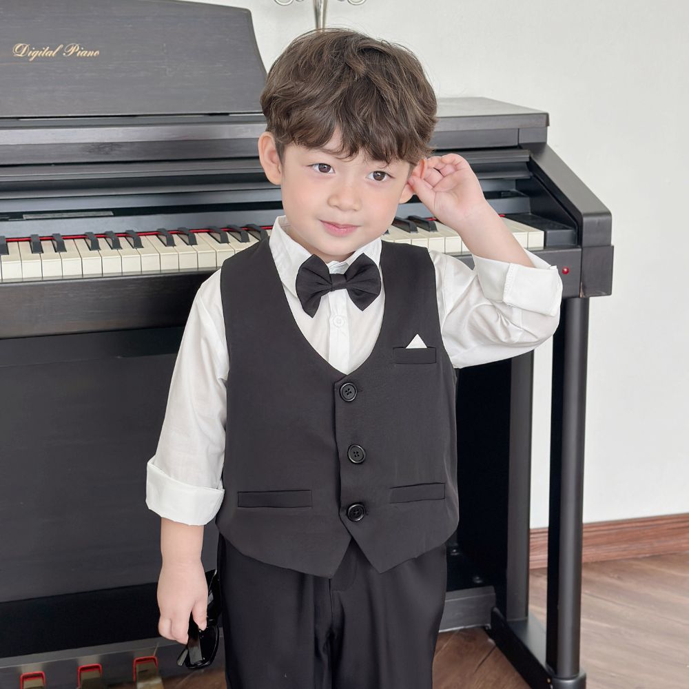 Chất liệu vải Set Bộ Gile Bé Trai Fbaby