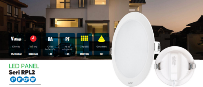 Đèn led âm trần RPL2 6W 9W 12W 18W 3000K/4000K/6500K MPE CHÍNH HÃNG ...