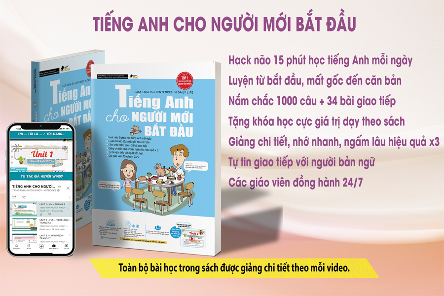 Mô tả Sách Tự Học Tiếng Anh Cho Người Mới Bắt Đầu, 2000 Từ Vựng Theo Chủ Đề, 360 Động Từ Bất Quy Tắc (Combo/lẻ tùy chọn) - 1
