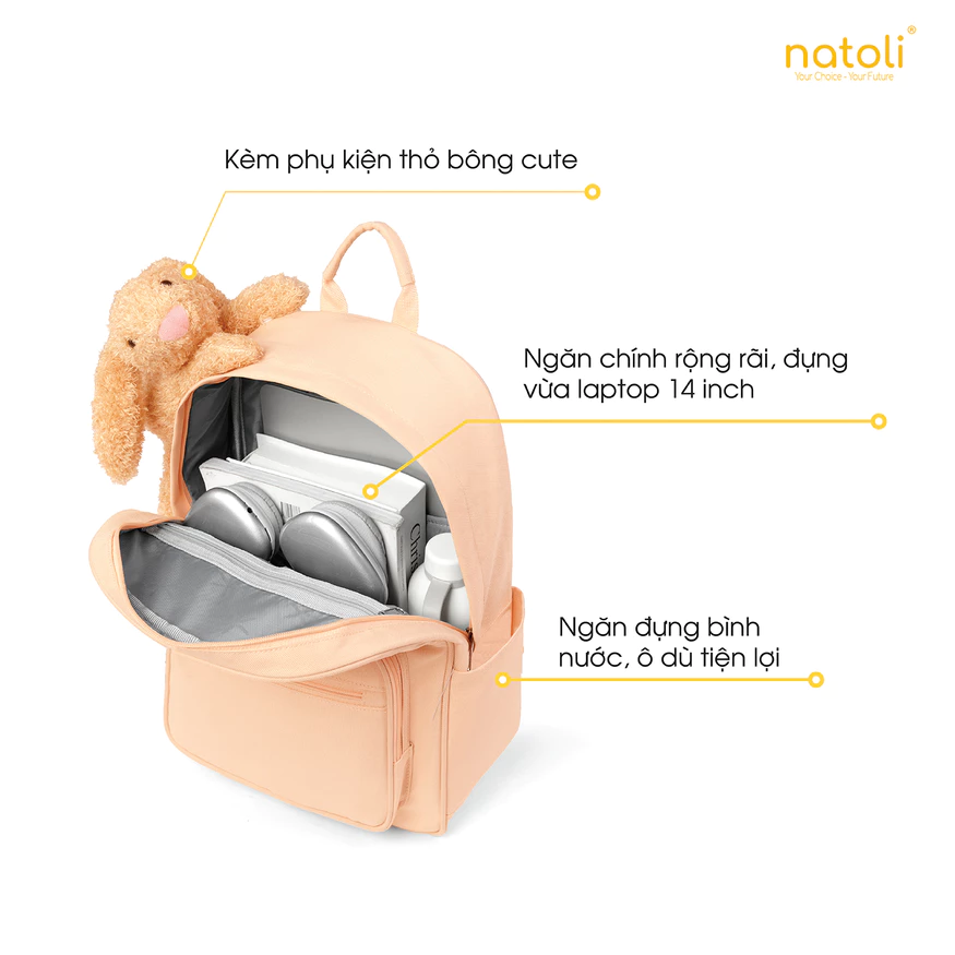 Balo nữ nhiều ngăn tiện lợi