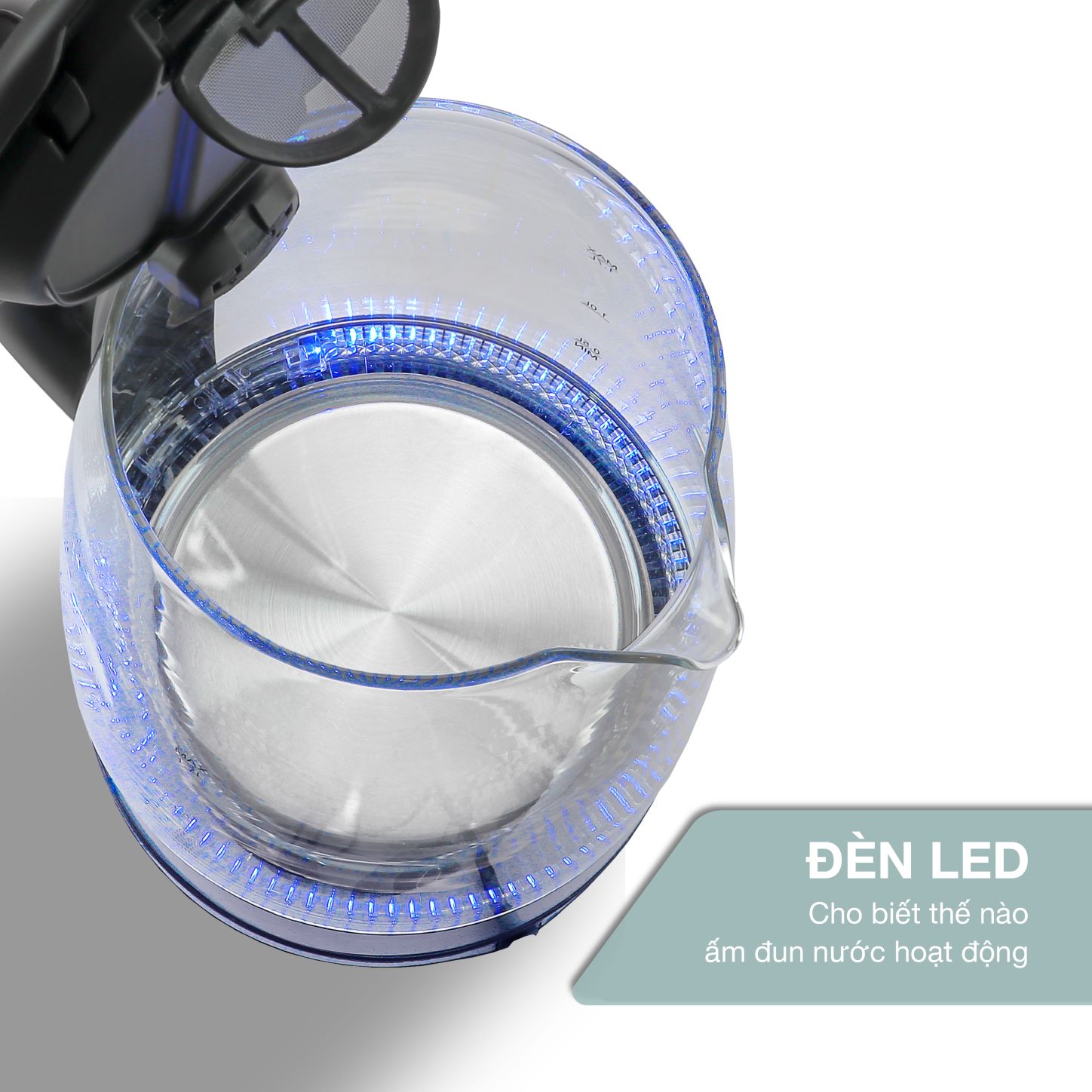 Chất liệu thủy tinh Inox ấm siêu tốc Lebenlang LBL2879
