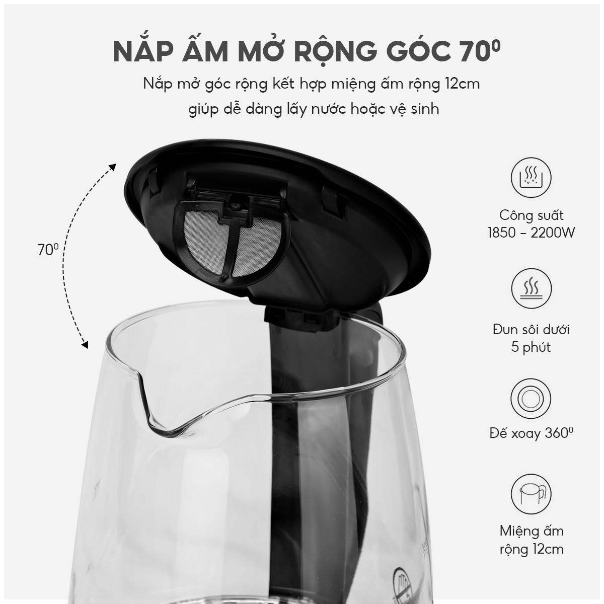 Đế xoay 360 độ ấm siêu tốc Lebenlang LBL2879