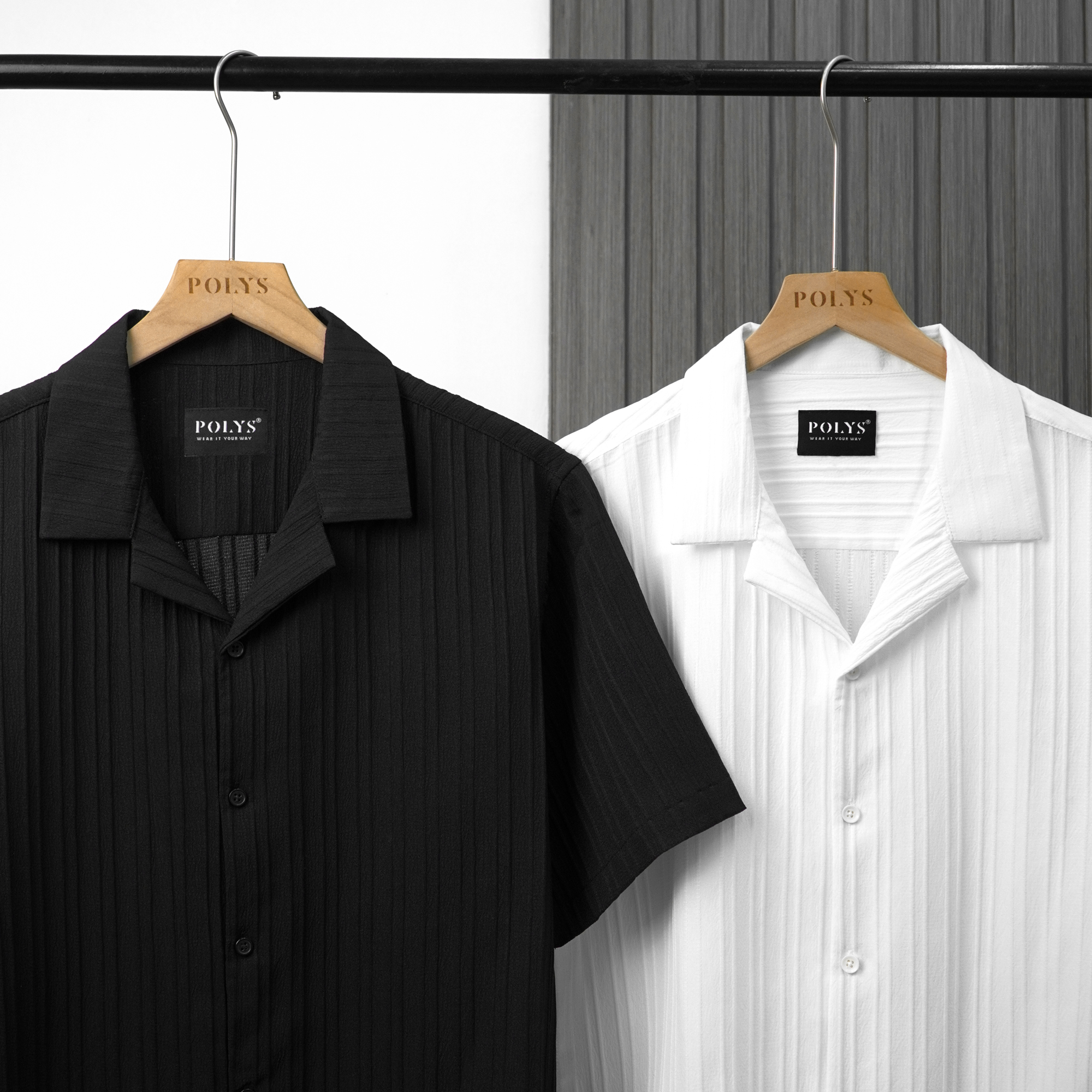 Mô tả Áo sơ mi nam POLYS Fullbox Vải Linen Vân Đôi Co Giãn 2 Chiều Thấm Hút Tốt Áo sơ mi nam tay ngắn VENN - 3