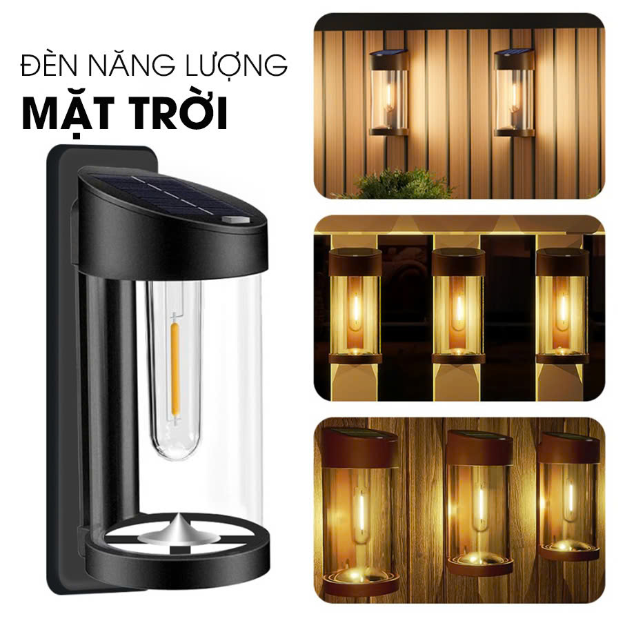 Mô tả Đèn Treo Tường Energy Green Lighting PA06 - Sử Dụng Năng Lượng Mặt Trời - Trang Trí Ngoài Trời - Tặng Kèm Bóng LED - 1