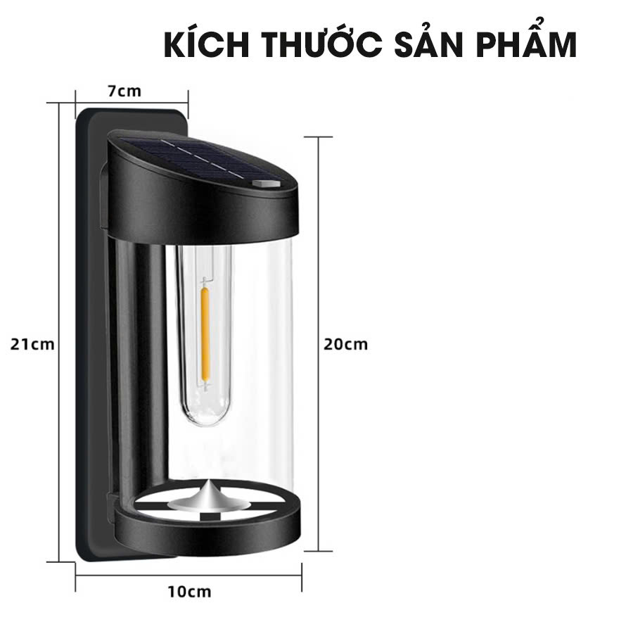 Mô tả Đèn Treo Tường Energy Green Lighting PA06 - Sử Dụng Năng Lượng Mặt Trời - Trang Trí Ngoài Trời - Tặng Kèm Bóng LED - 2