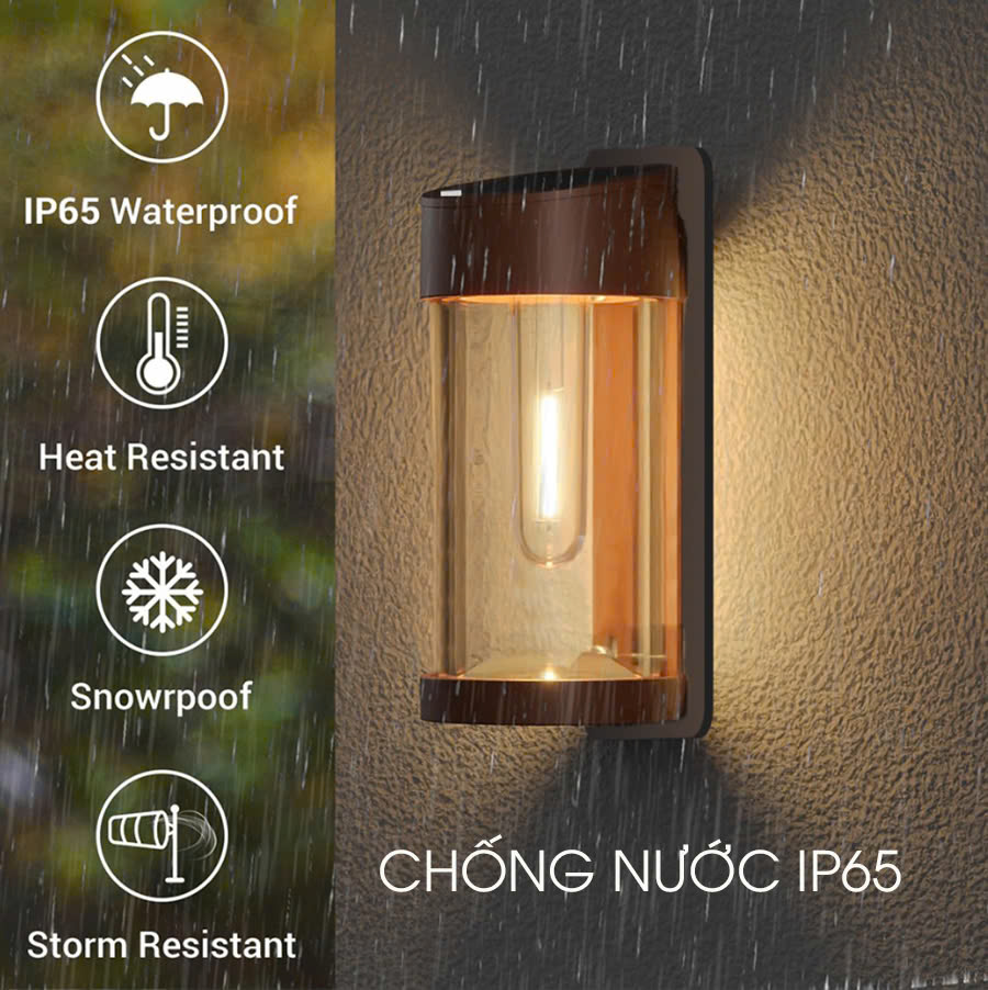 Mô tả Đèn Treo Tường Energy Green Lighting PA06 - Sử Dụng Năng Lượng Mặt Trời - Trang Trí Ngoài Trời - Tặng Kèm Bóng LED - 4